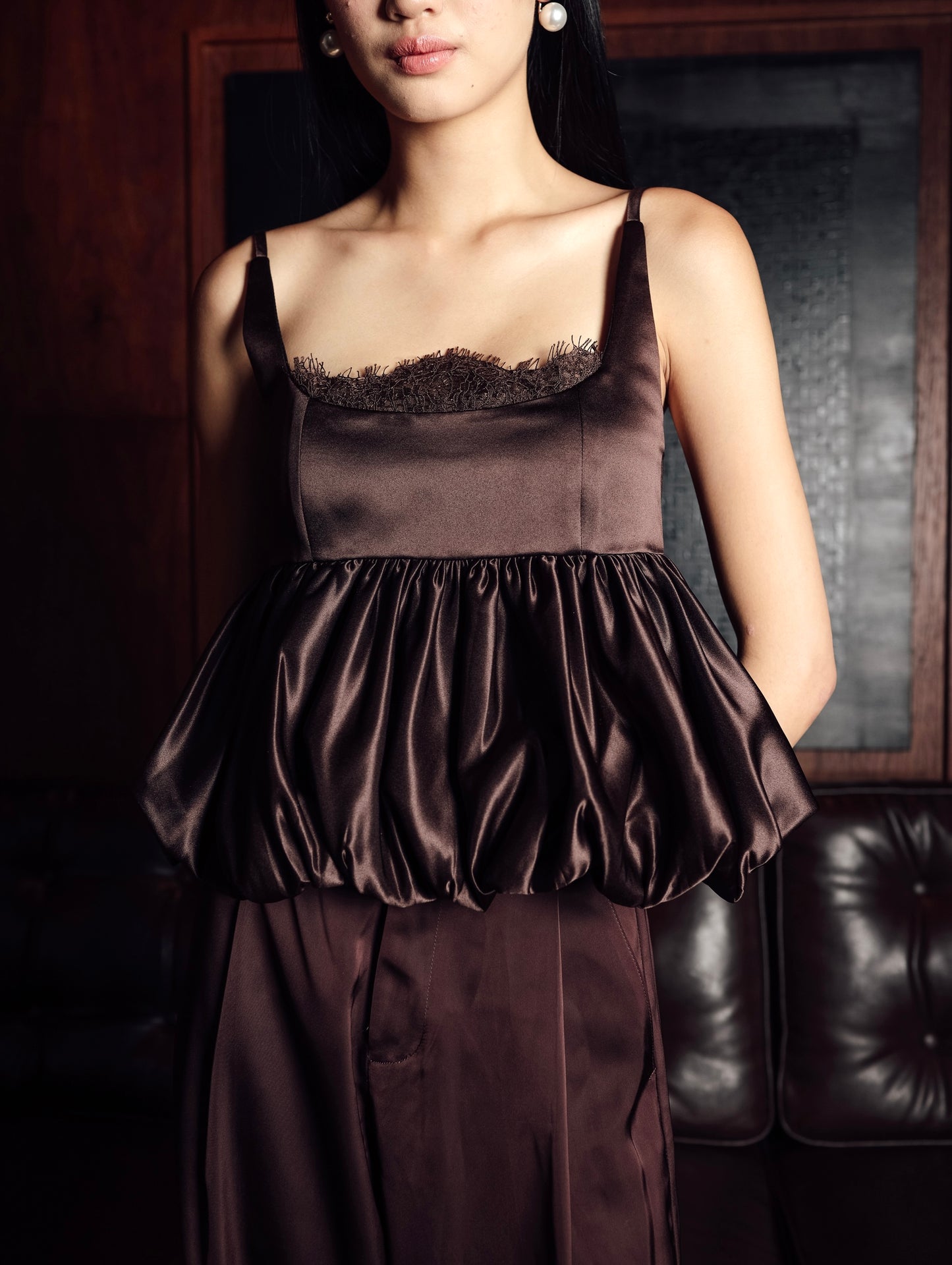 Lettera Top in Deep Brown