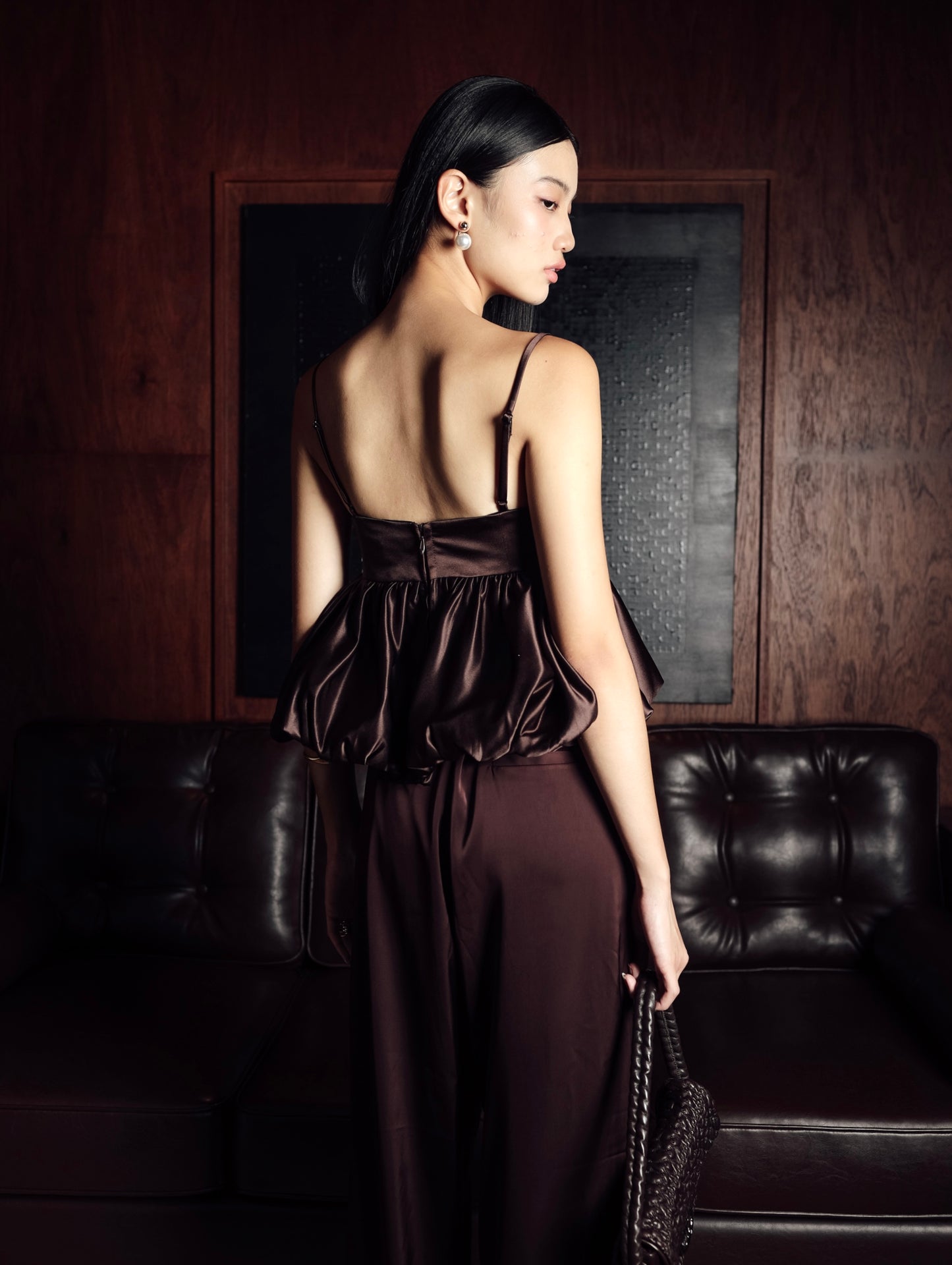 Lettera Top in Deep Brown