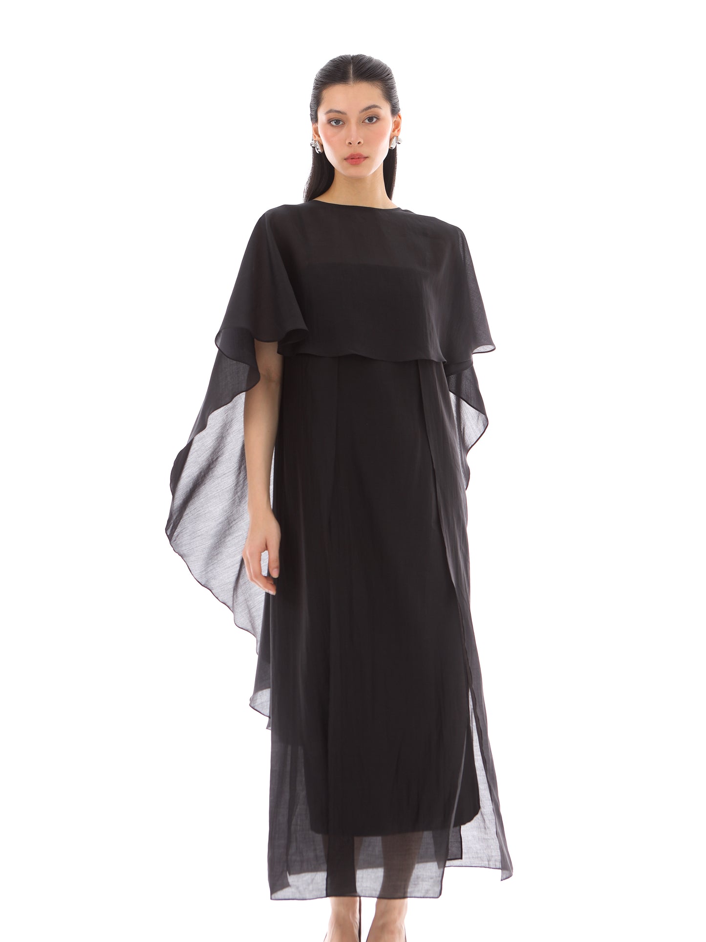 Roselle Cape in Black