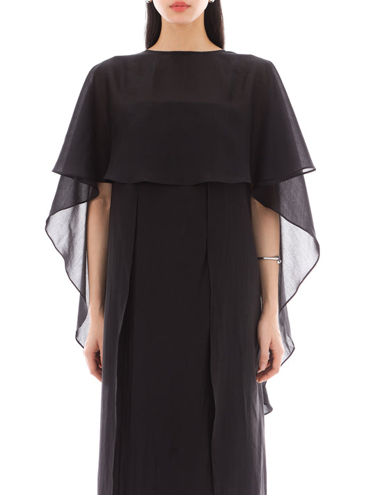 Roselle Cape in Black