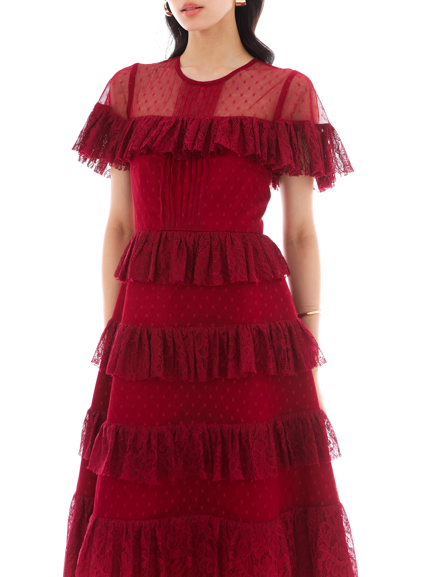 Zuri Dress in Maroon