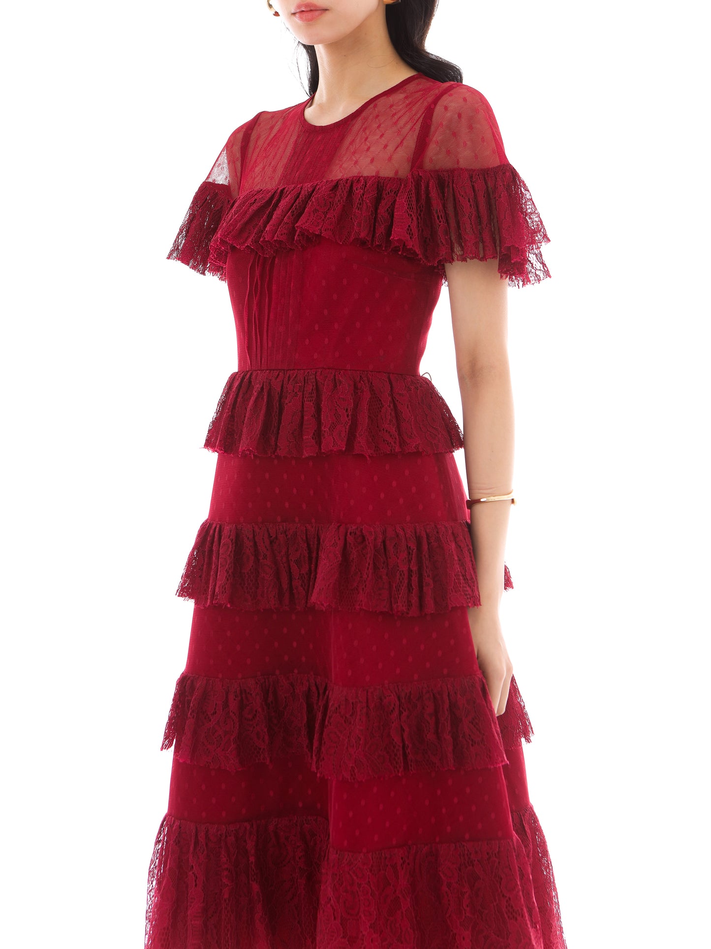 Zuri Dress in Maroon