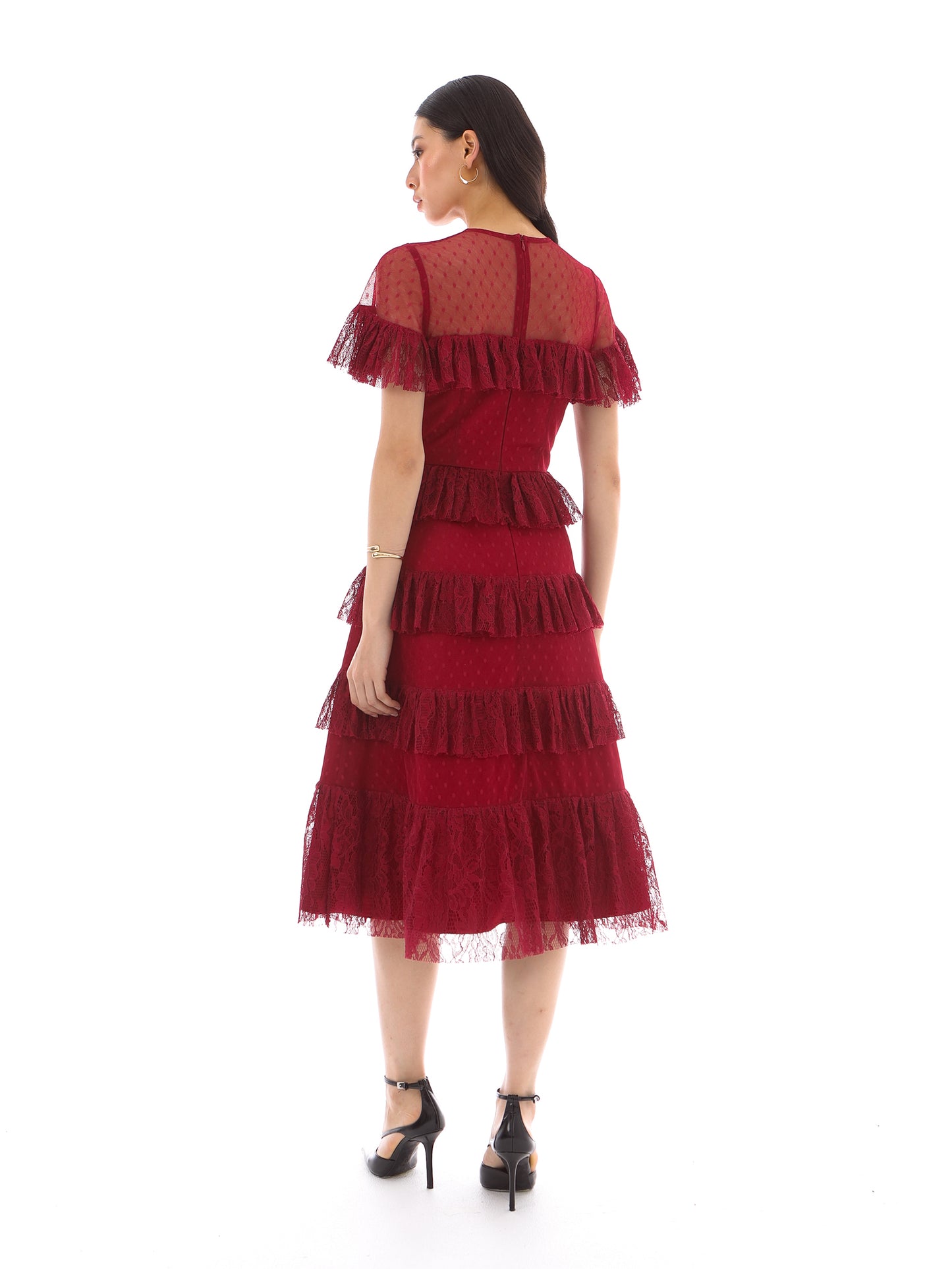 Zuri Dress in Maroon