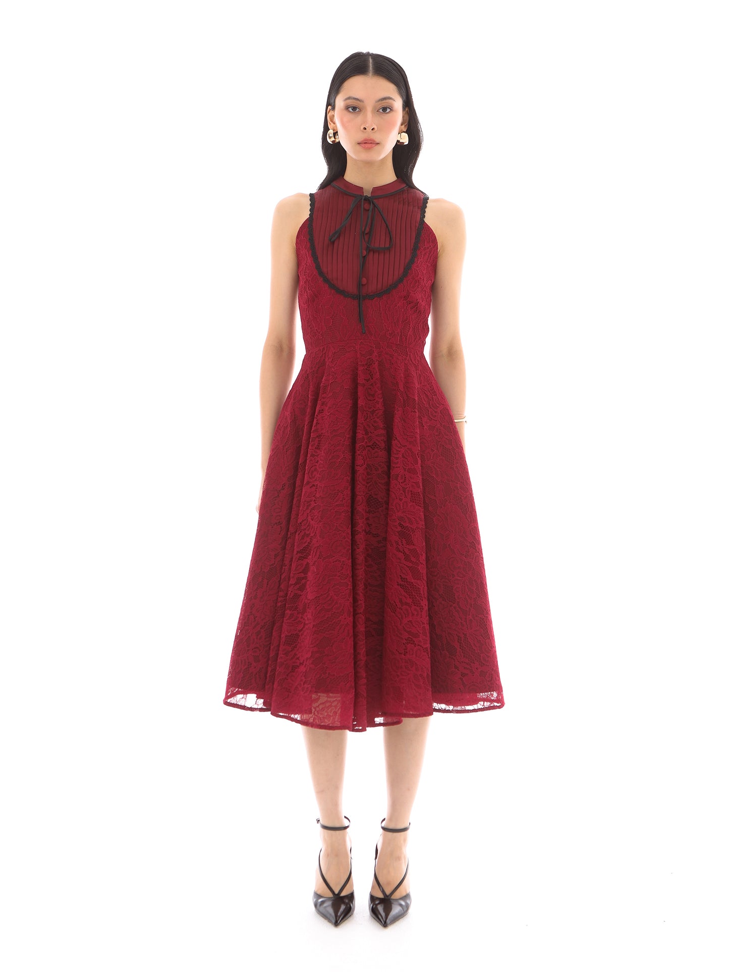 Clary Dress in Maroon
