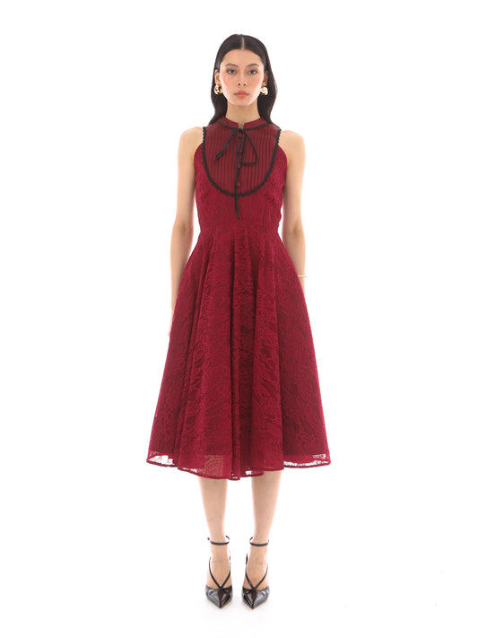 Clary Dress in Maroon