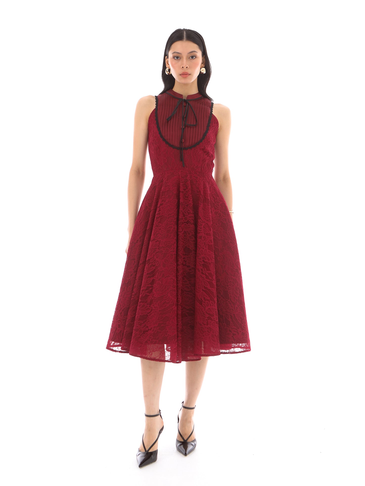 Clary Dress in Maroon
