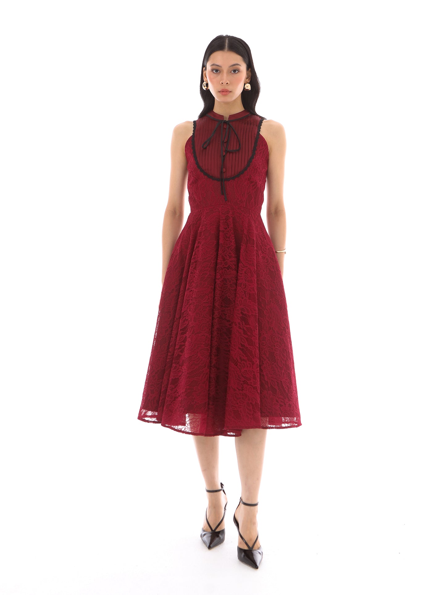 Clary Dress in Maroon