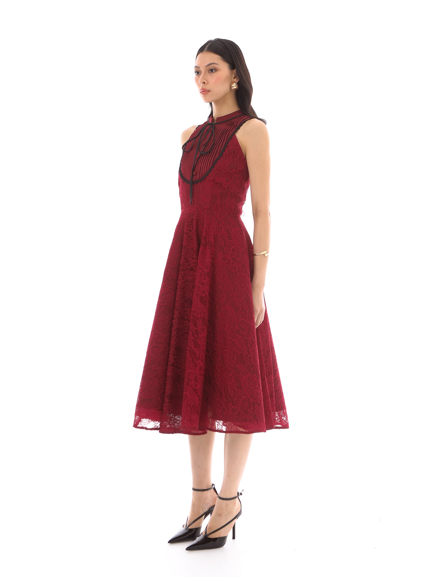 Clary Dress in Maroon
