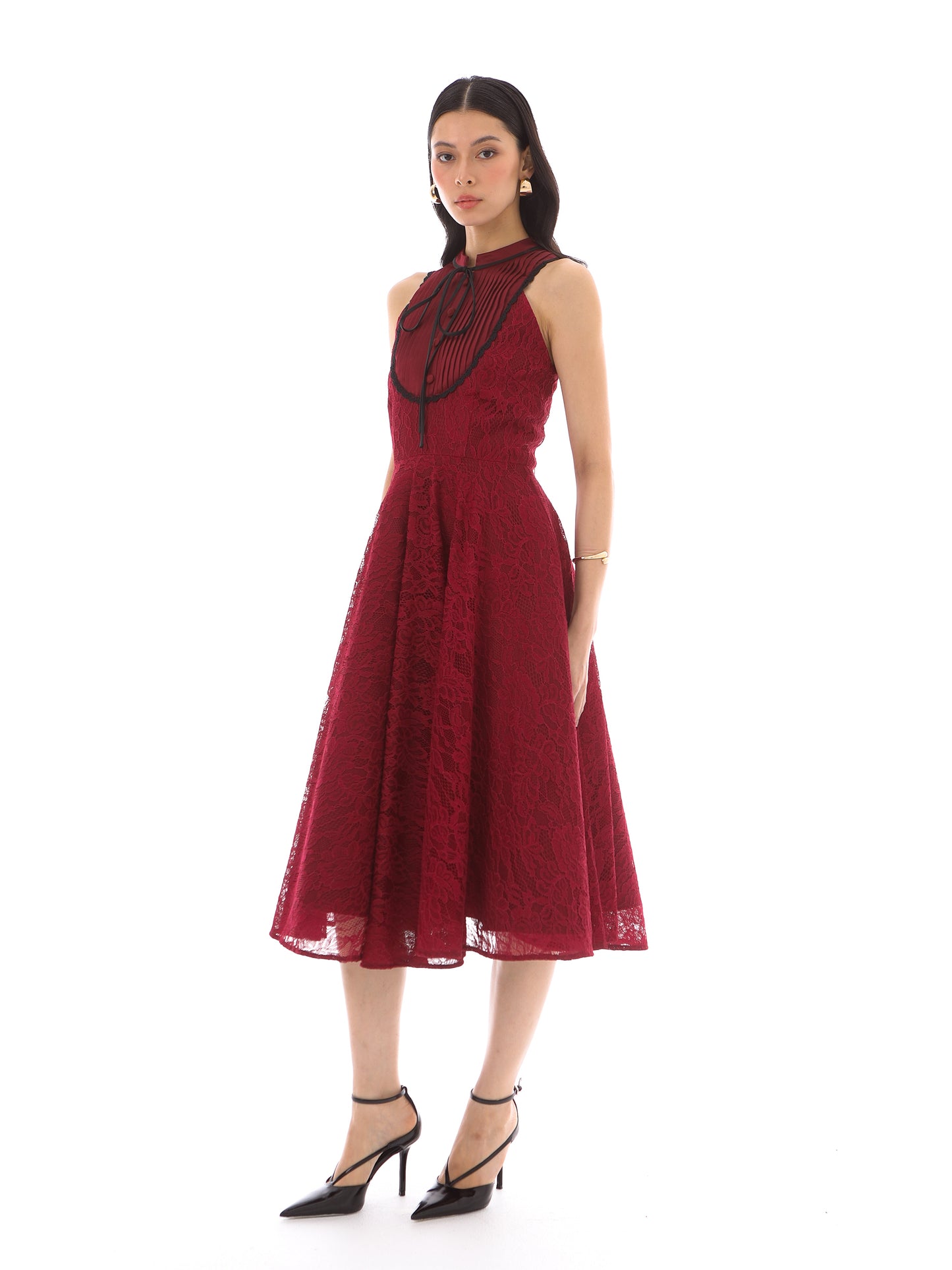 Clary Dress in Maroon