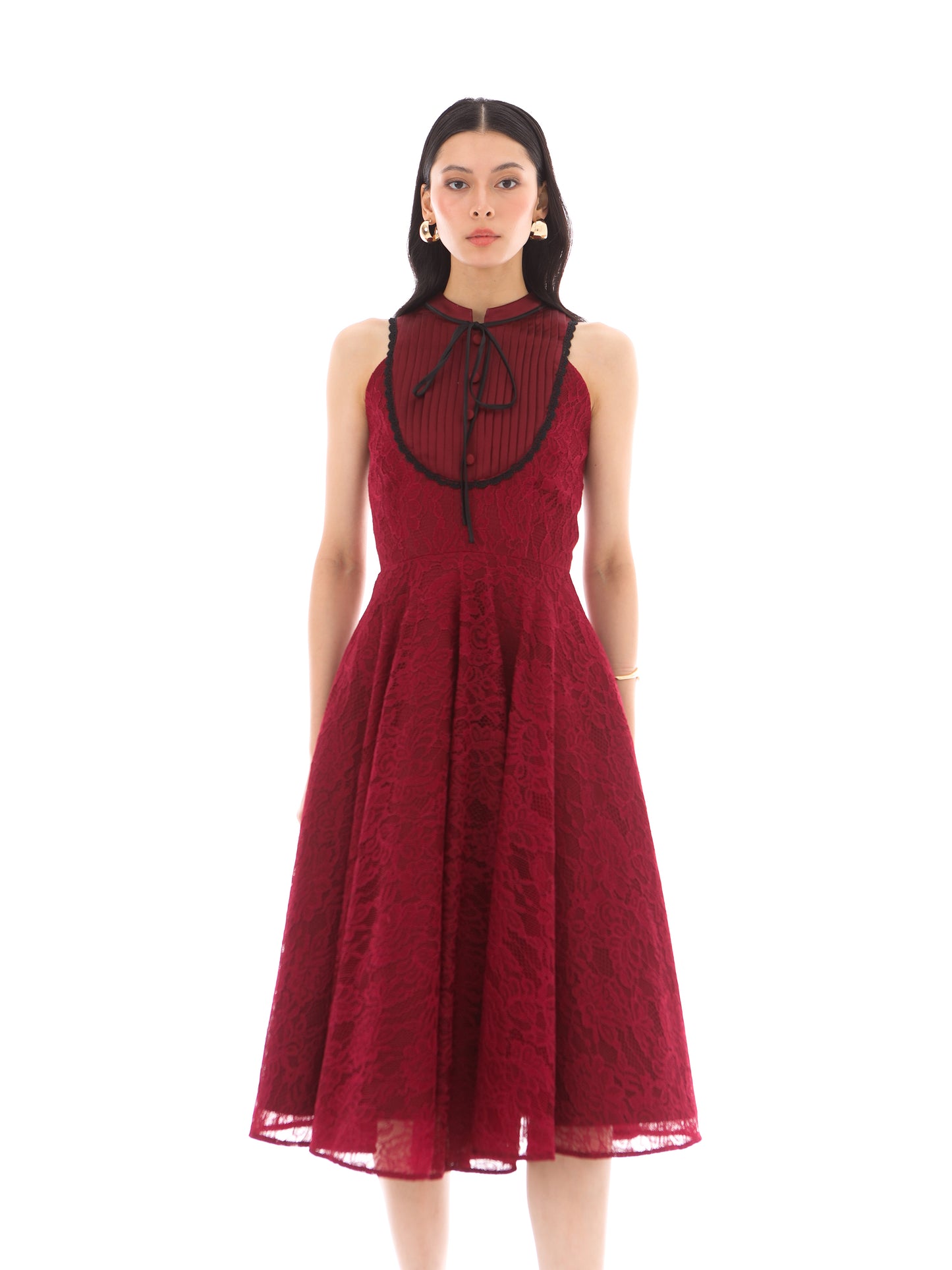 Clary Dress in Maroon