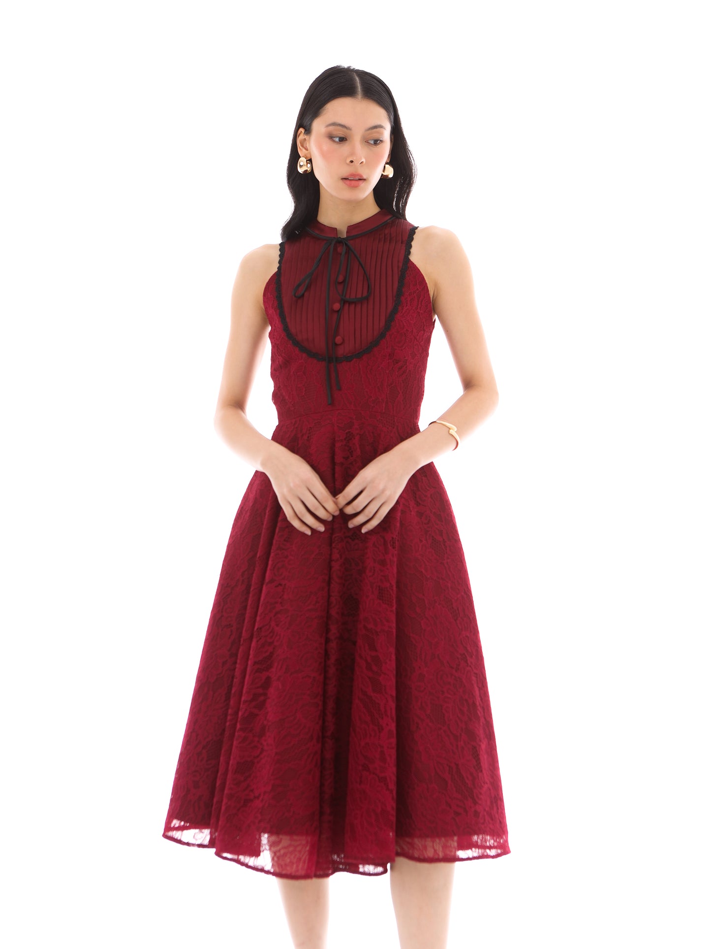Clary Dress in Maroon