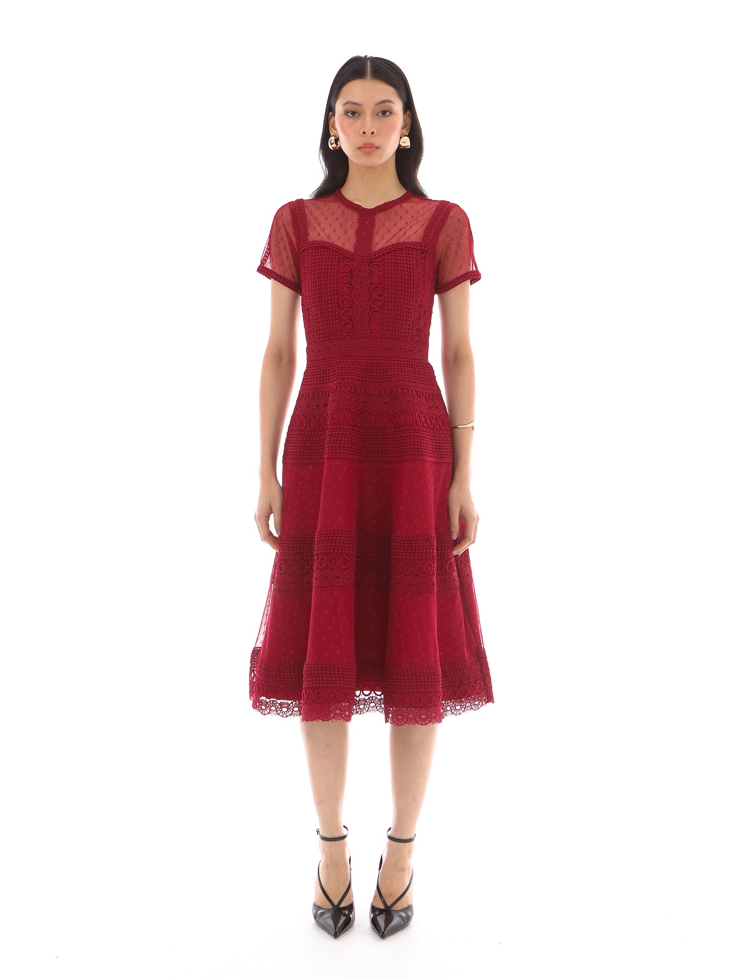 Noola Dress in Maroon