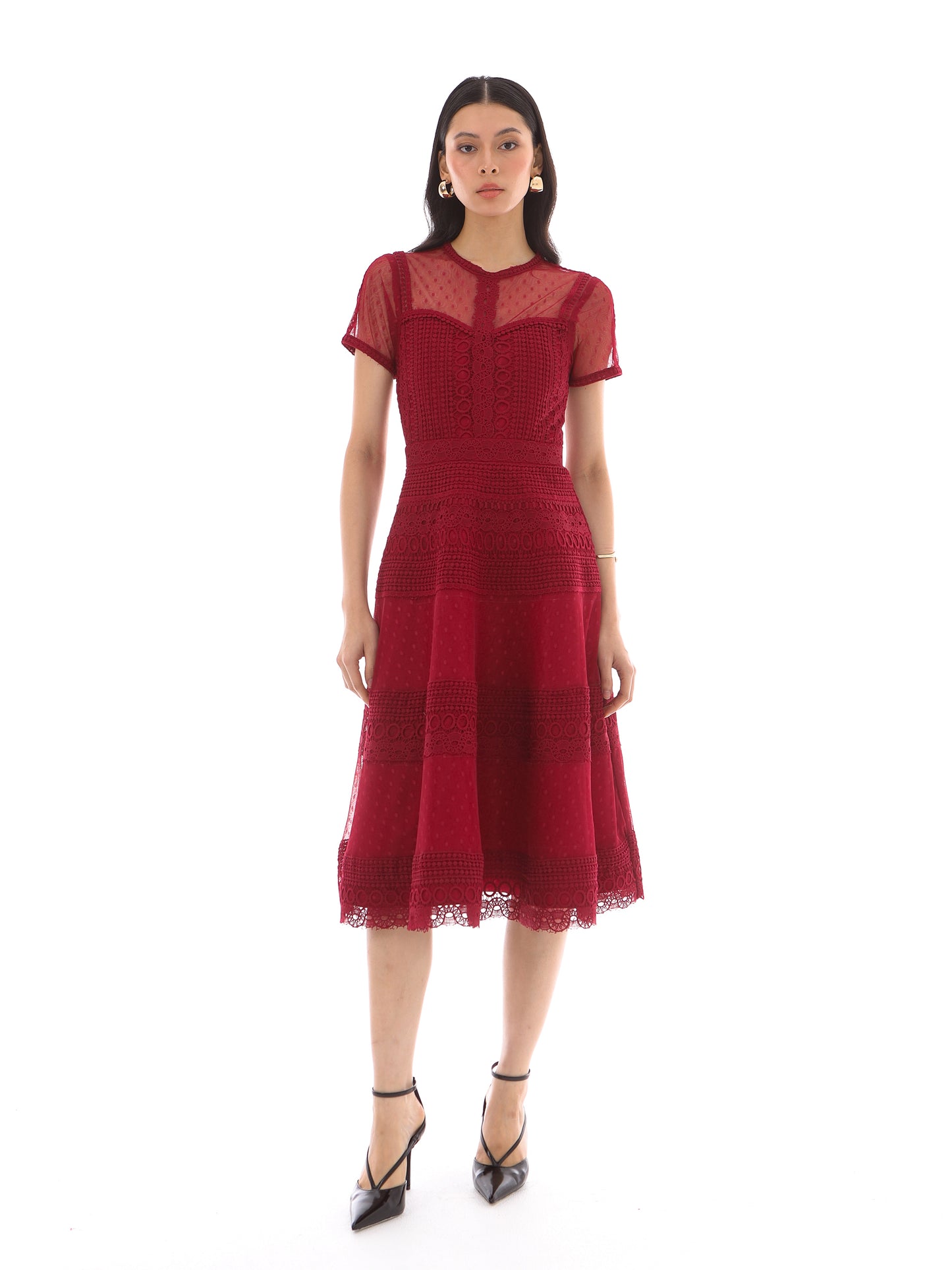 Noola Dress in Maroon