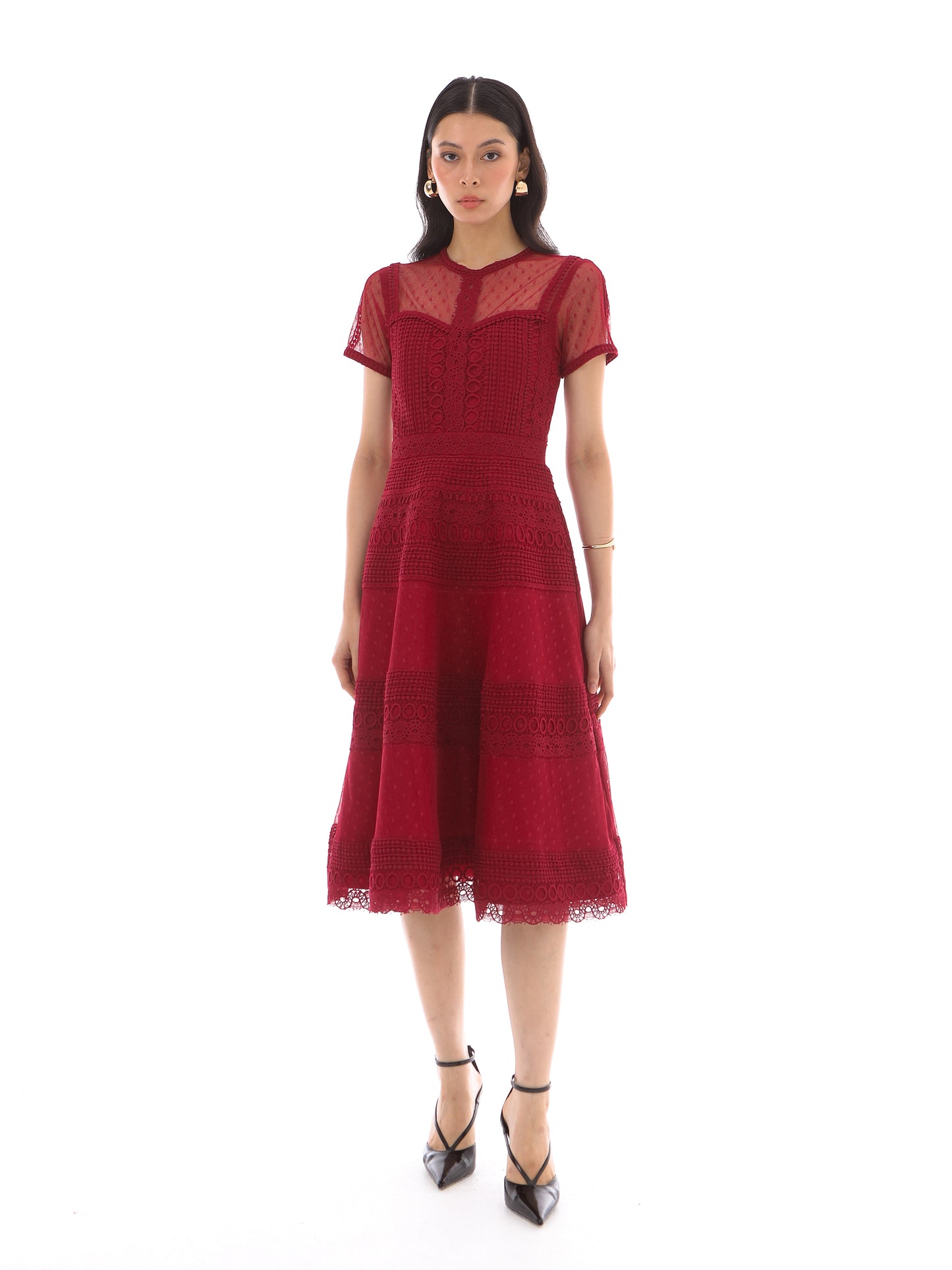 Noola Dress in Maroon