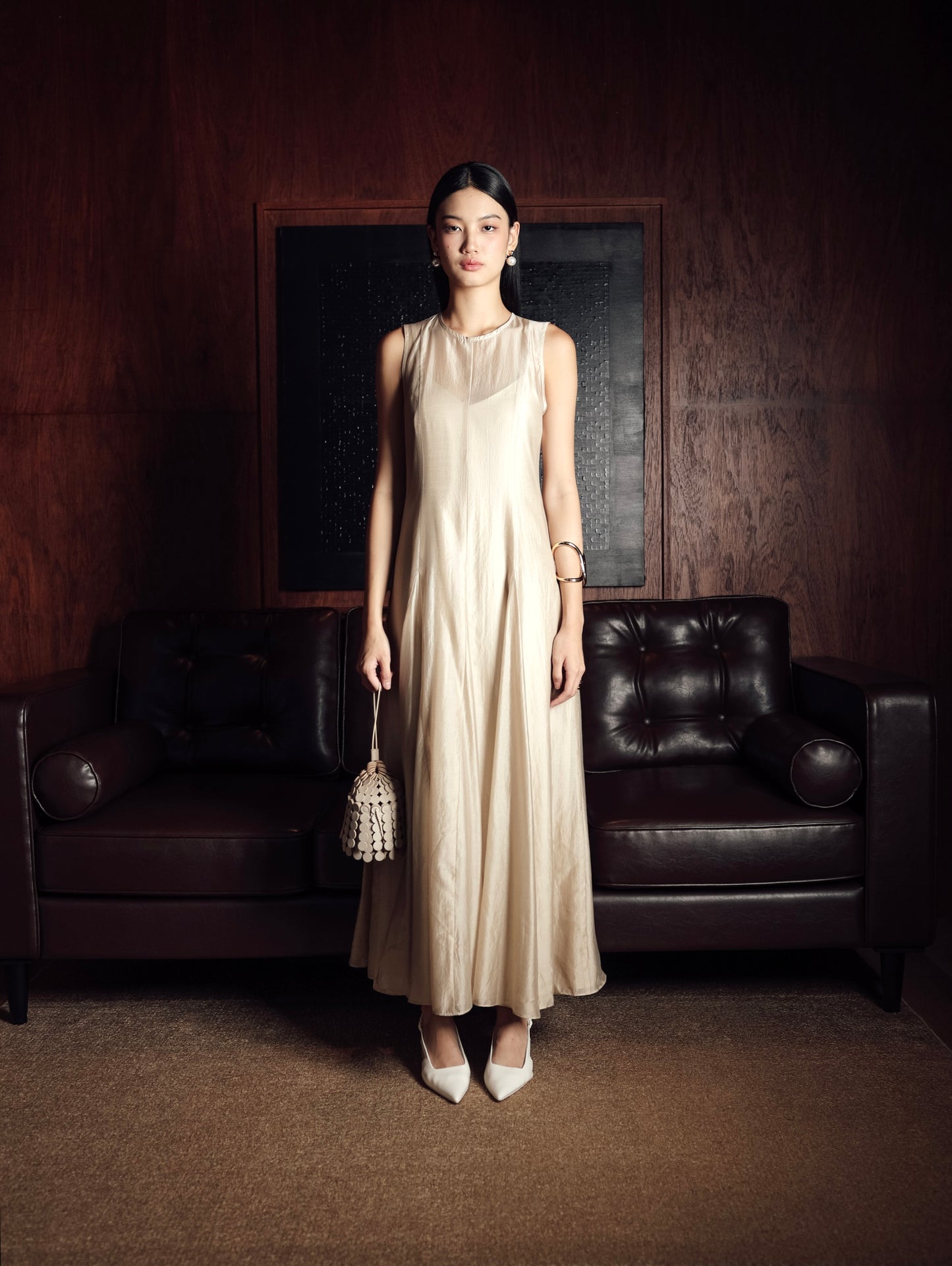Siren Dress in Champagne