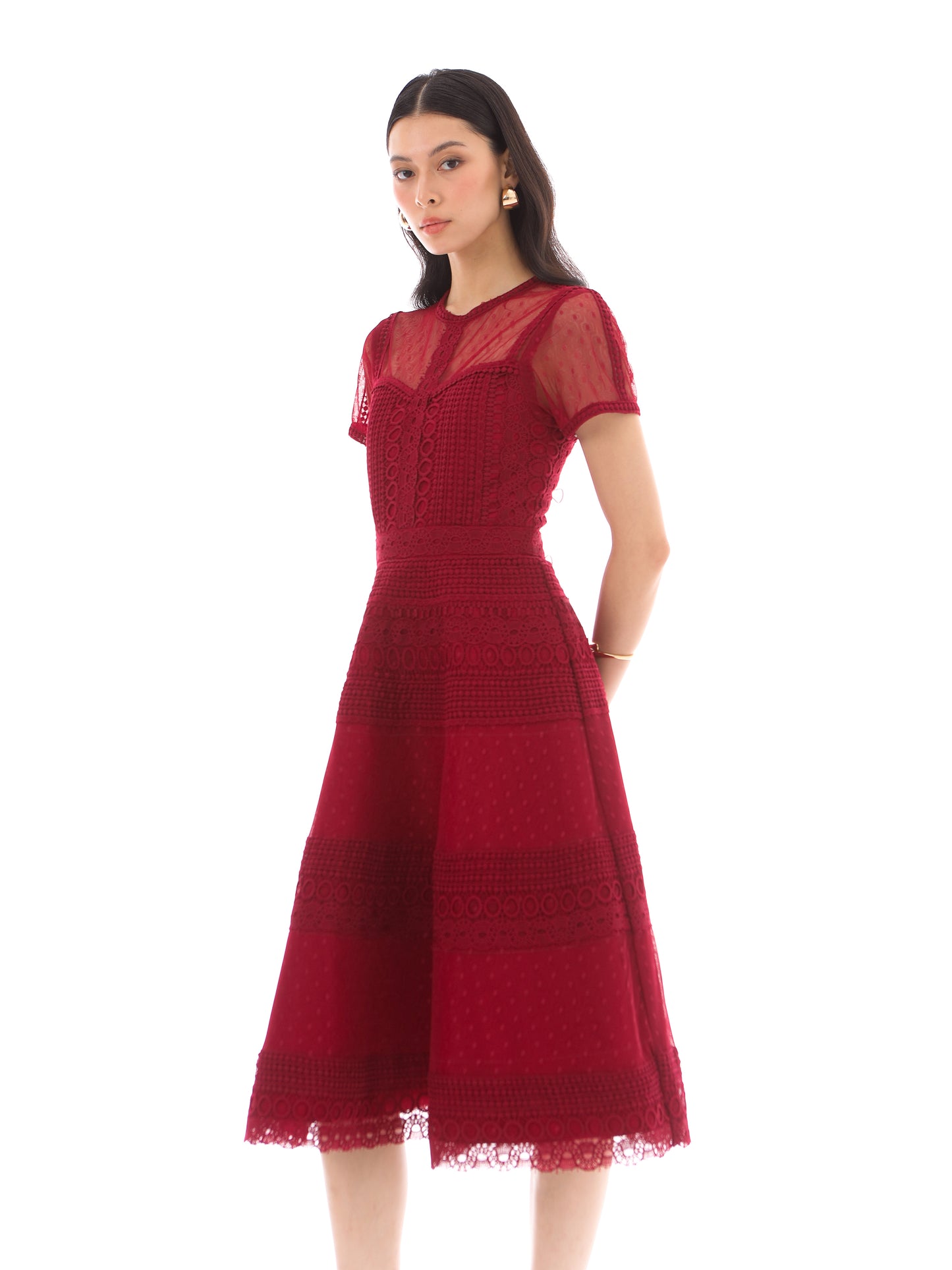 Noola Dress in Maroon