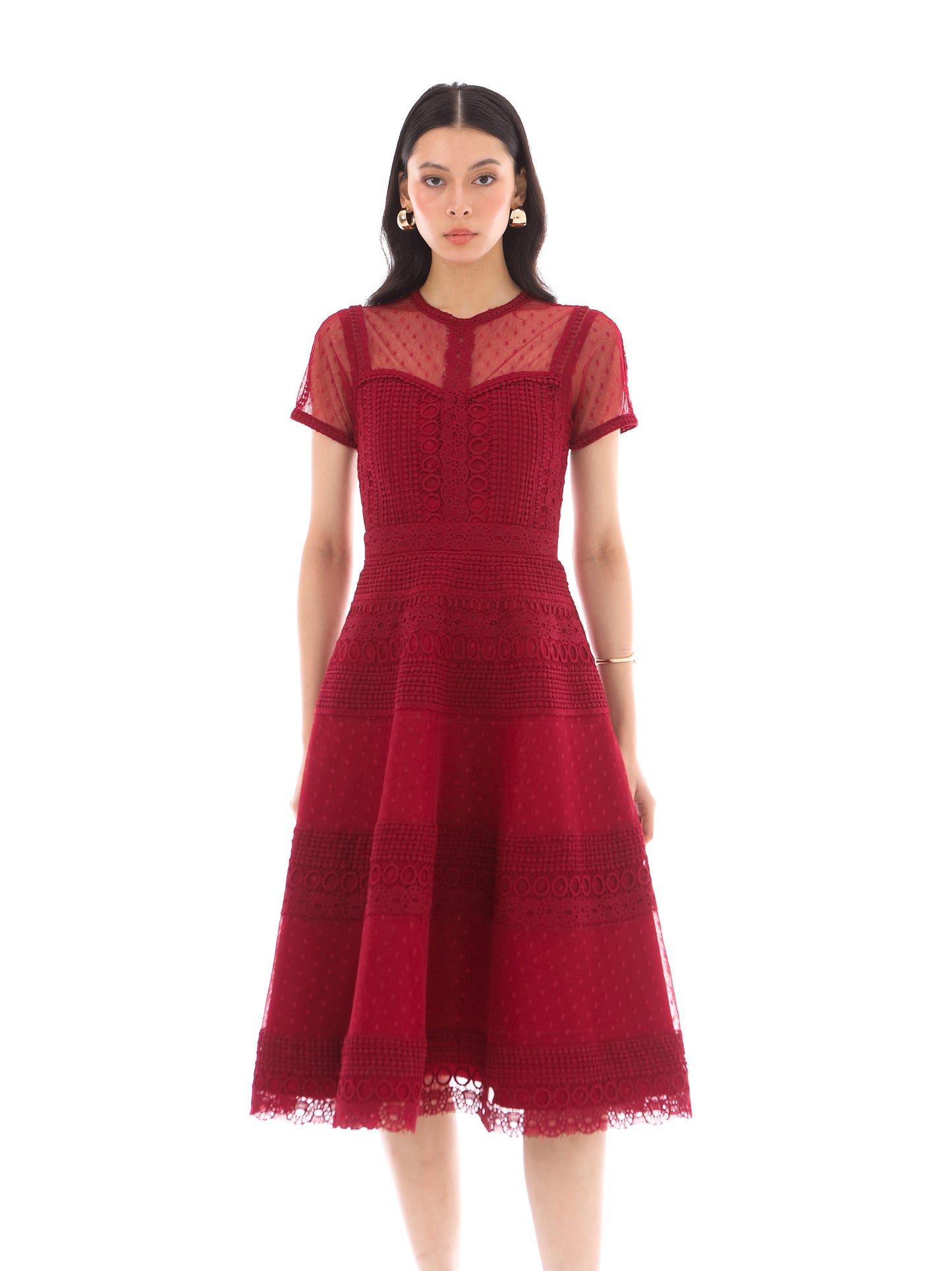 Noola Dress in Maroon