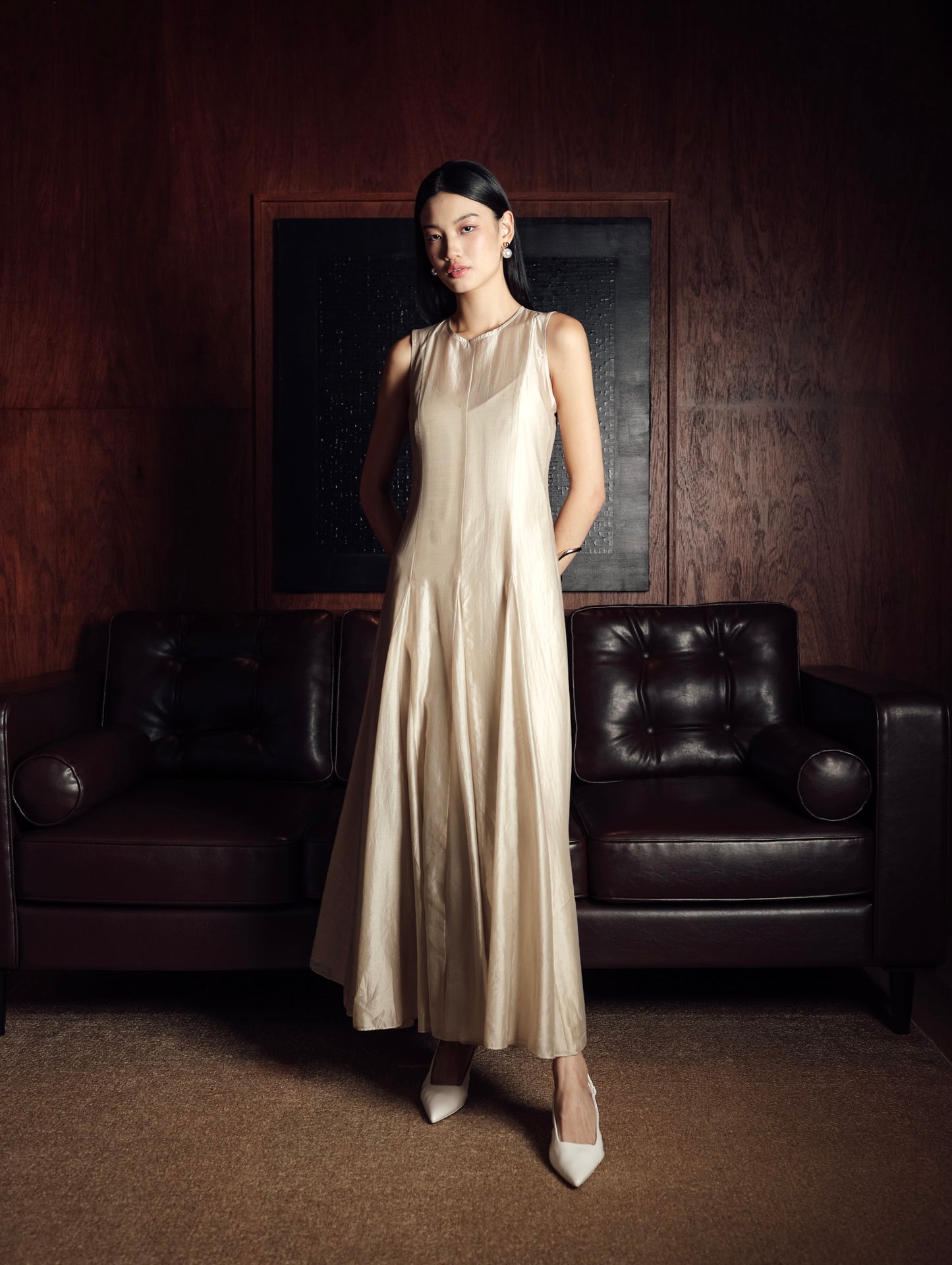 Siren Dress in Champagne