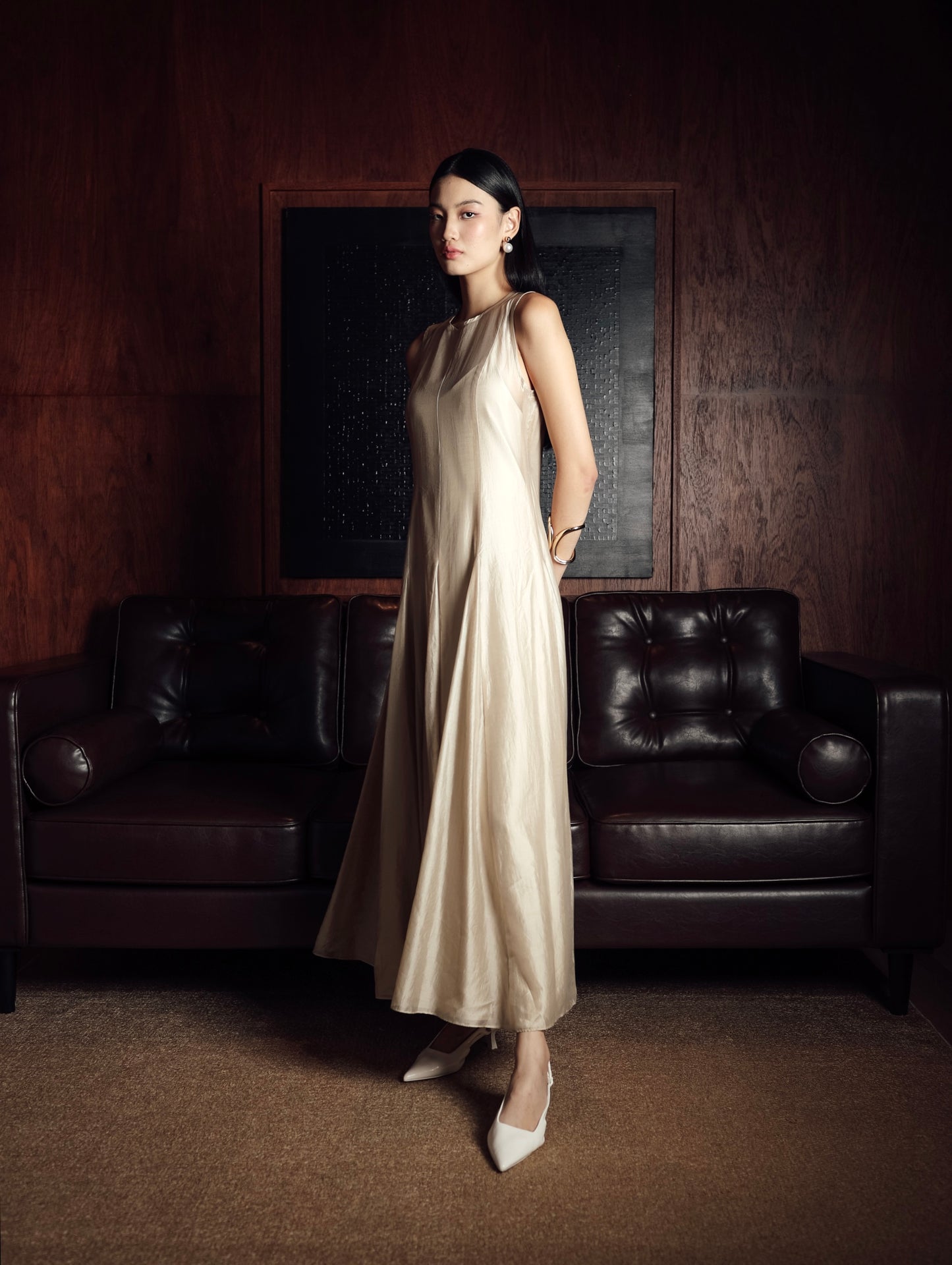 Siren Dress in Champagne