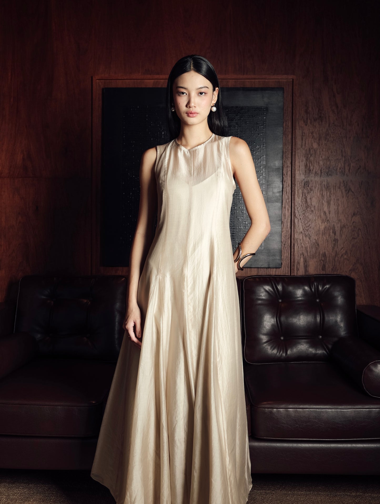 Siren Dress in Champagne