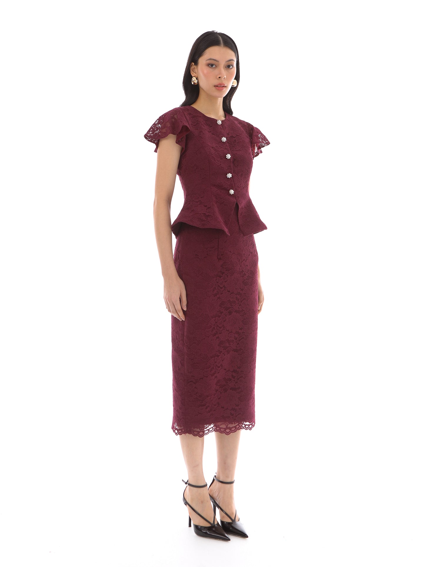 Oslo Skirt in Maroon