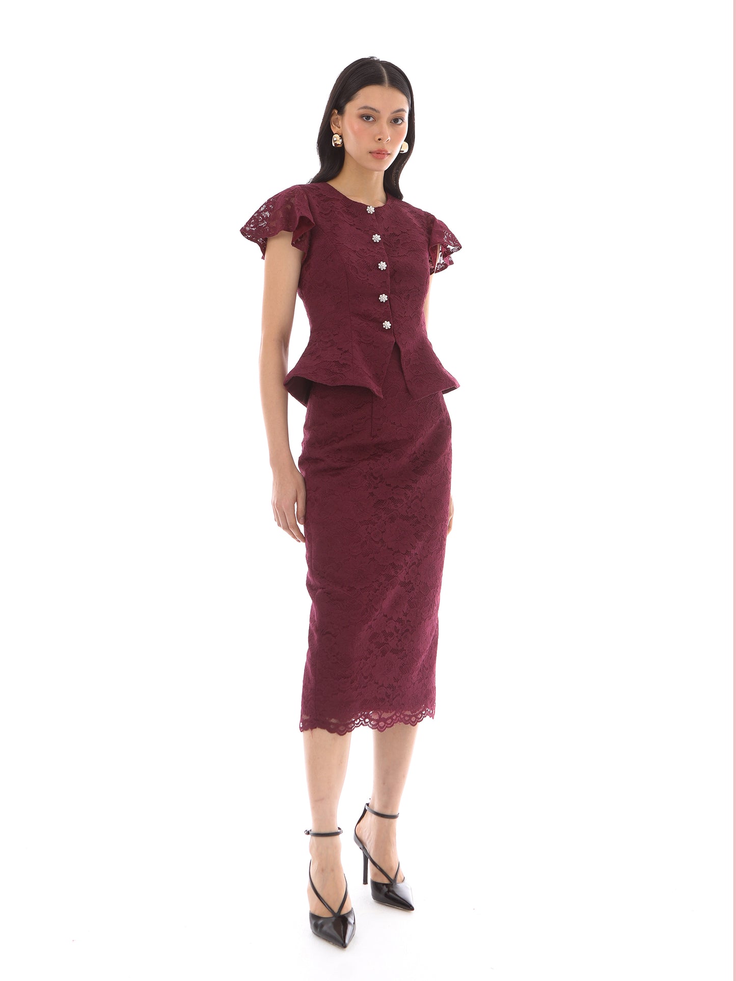 Oslo Skirt in Maroon