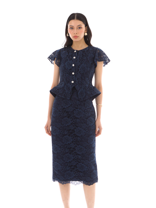 Oslo Top in Midnight Blue