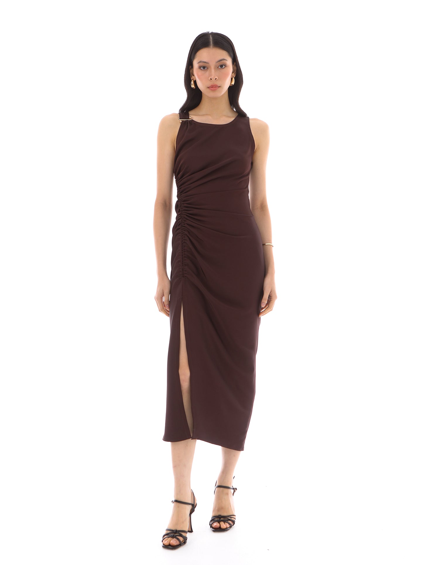 Becca Dress in Deep Brown