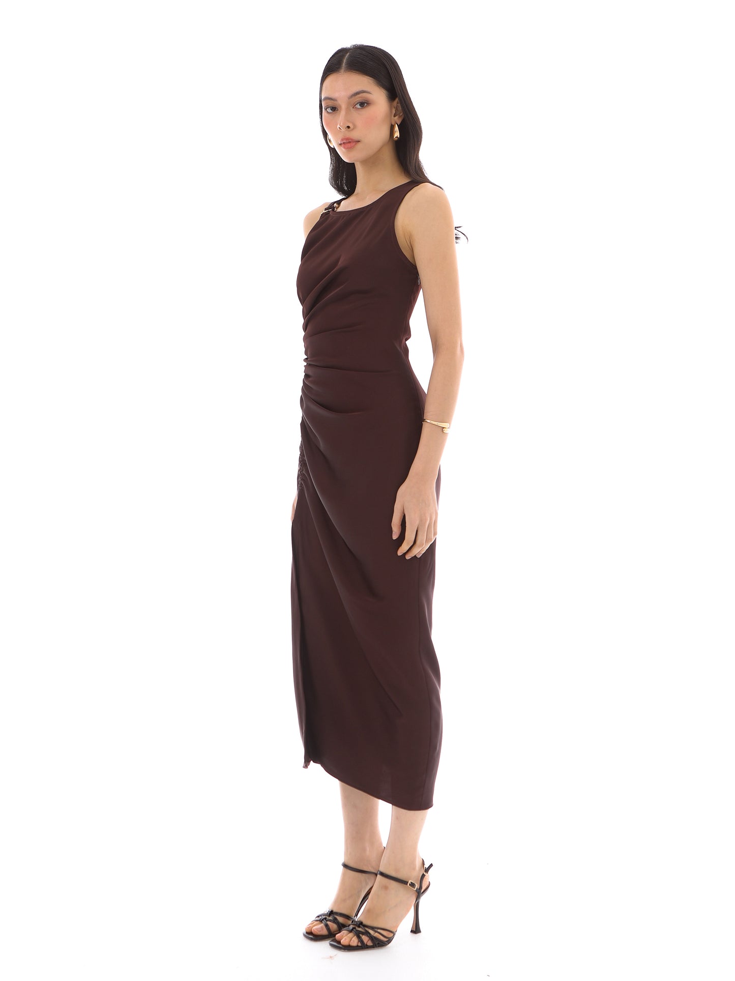 Becca Dress in Deep Brown