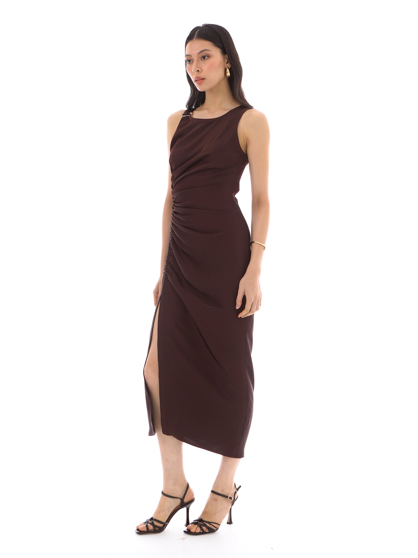 Becca Dress in Deep Brown