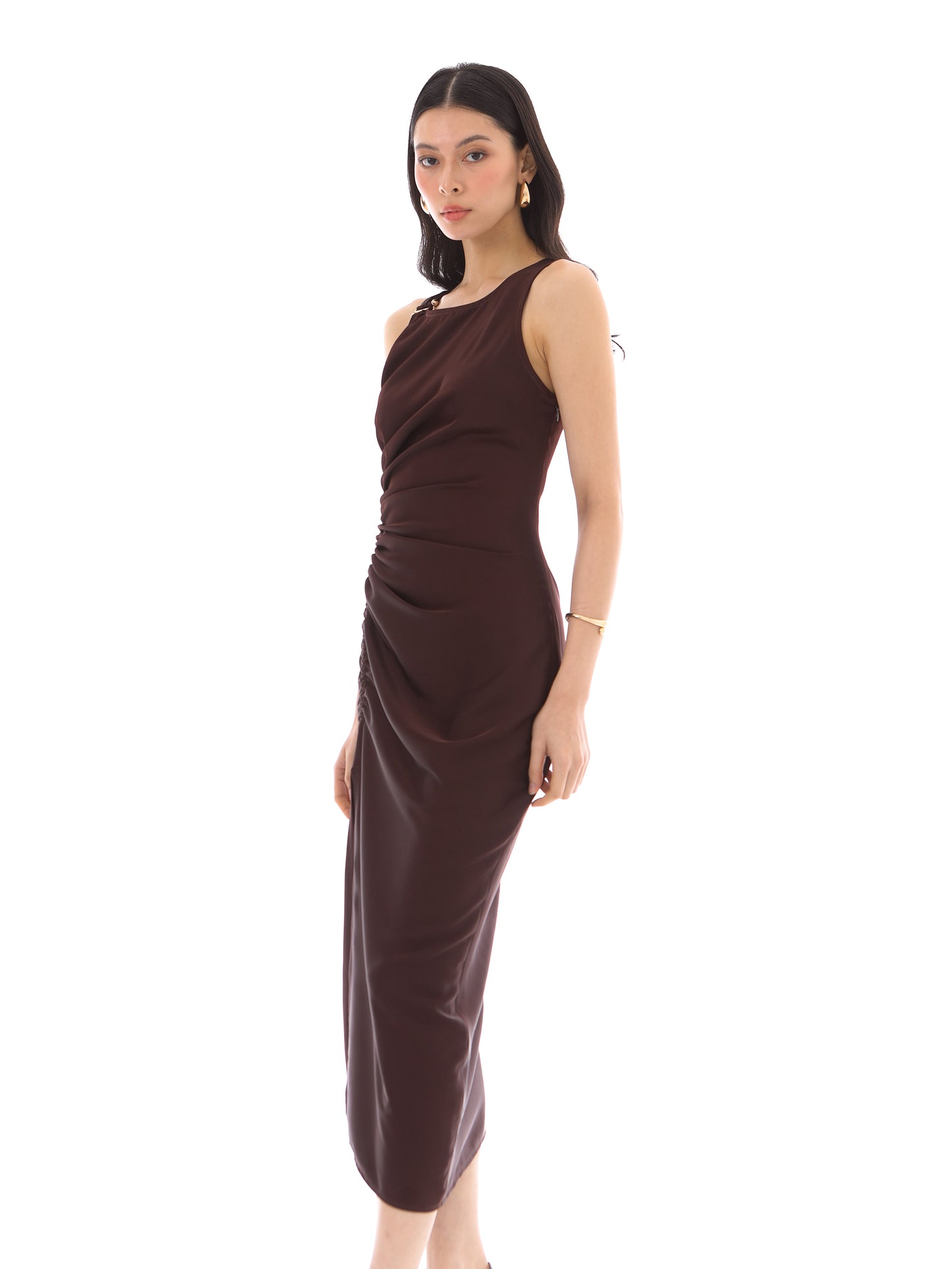 Becca Dress in Deep Brown