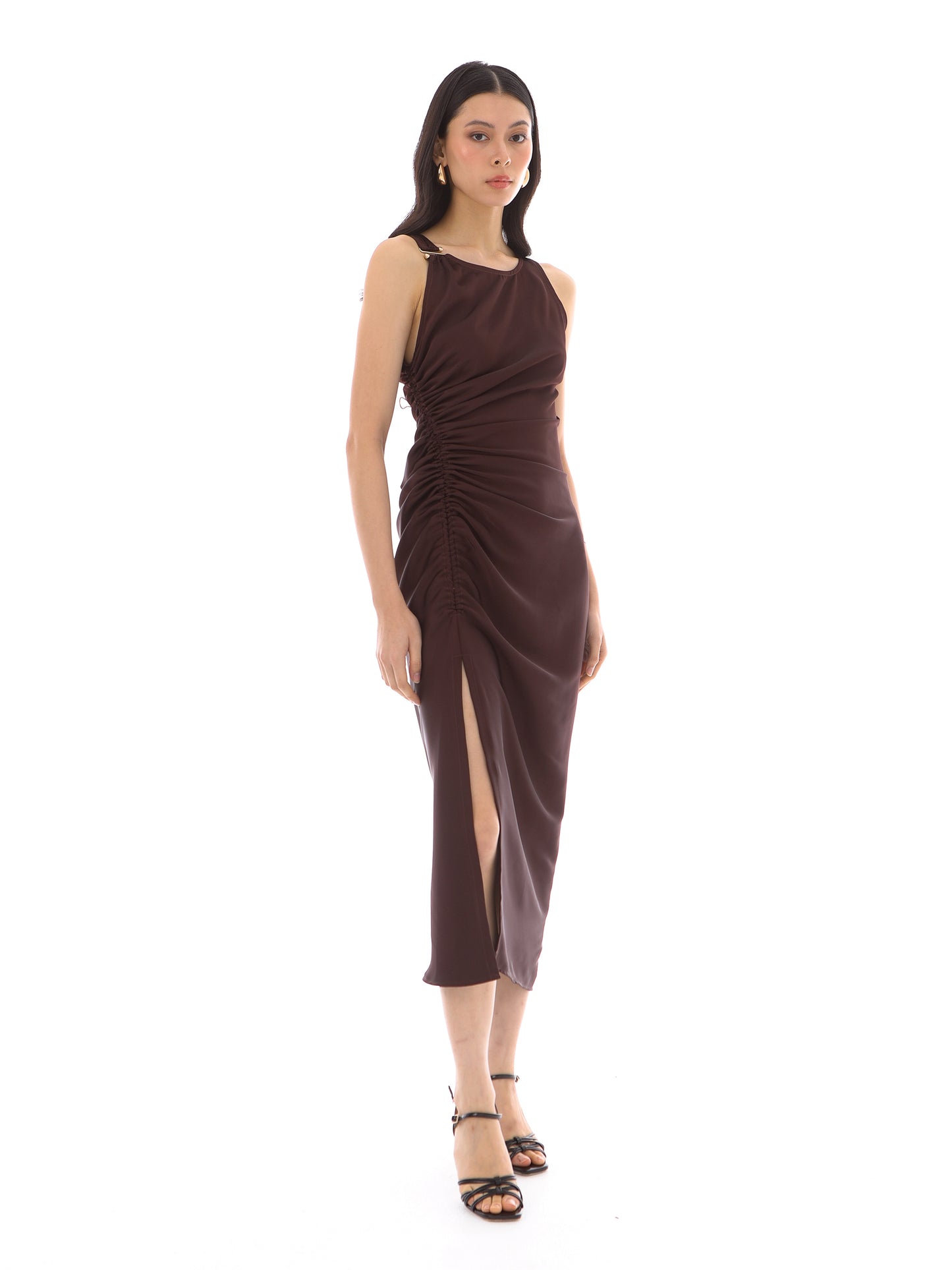 Becca Dress in Deep Brown
