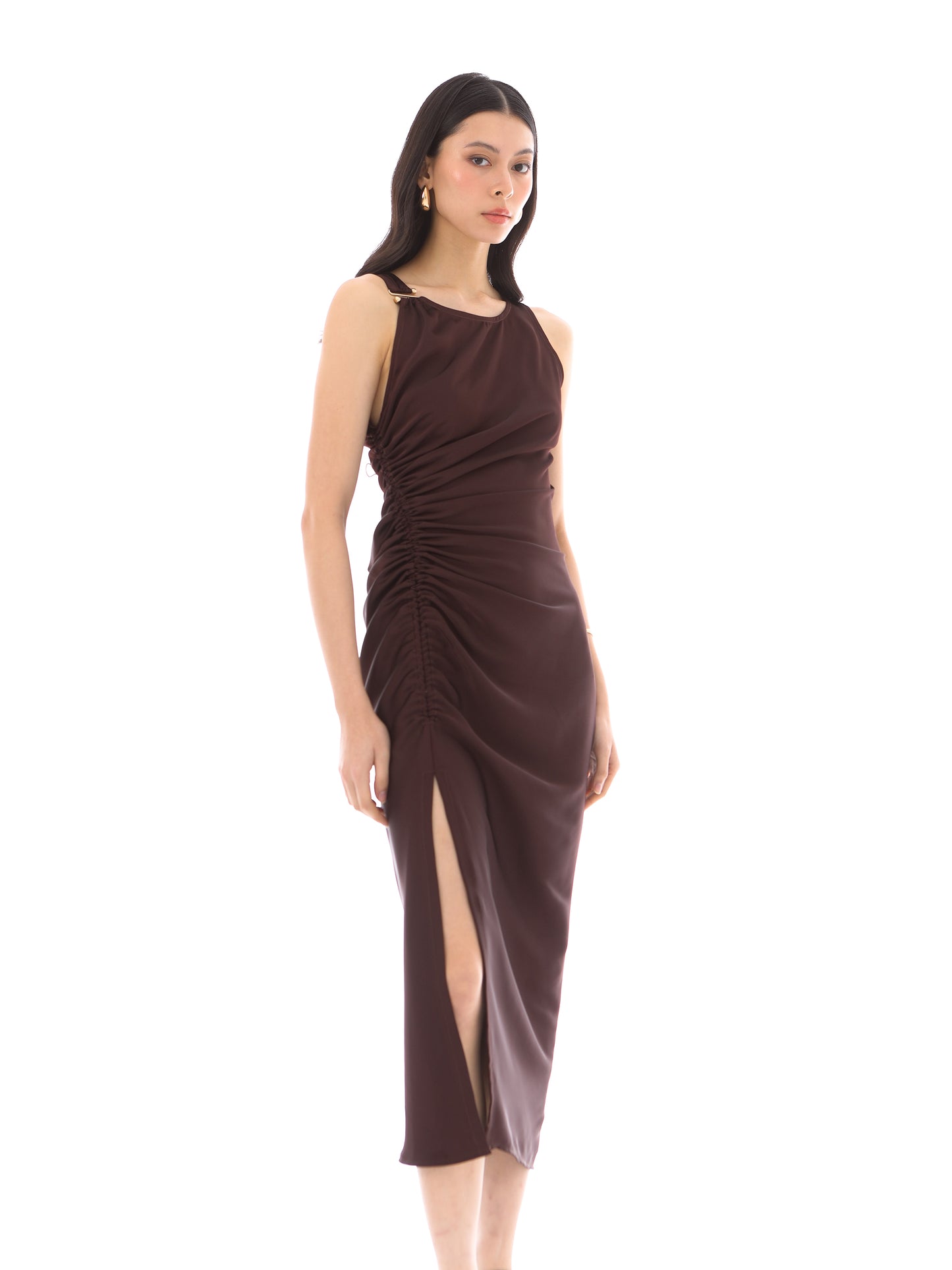 Becca Dress in Deep Brown