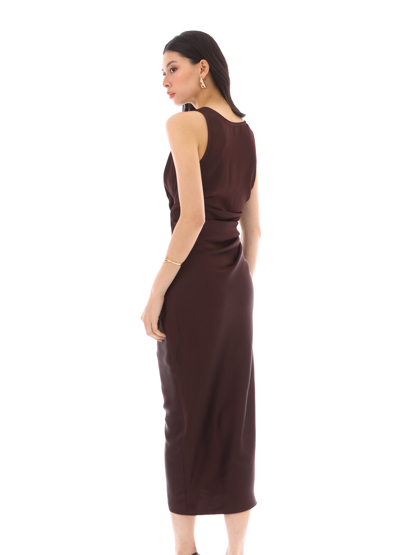 Becca Dress in Deep Brown