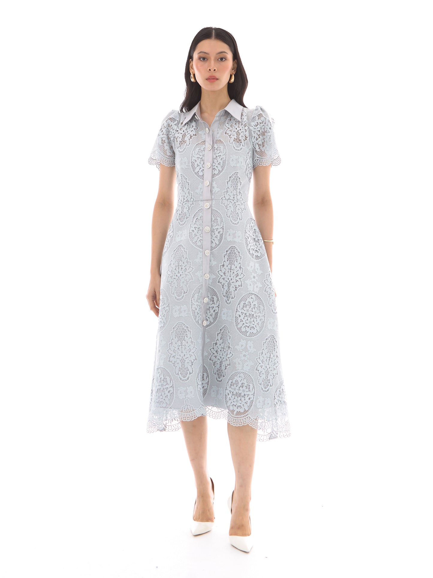 Noa Dress in Ash Blue