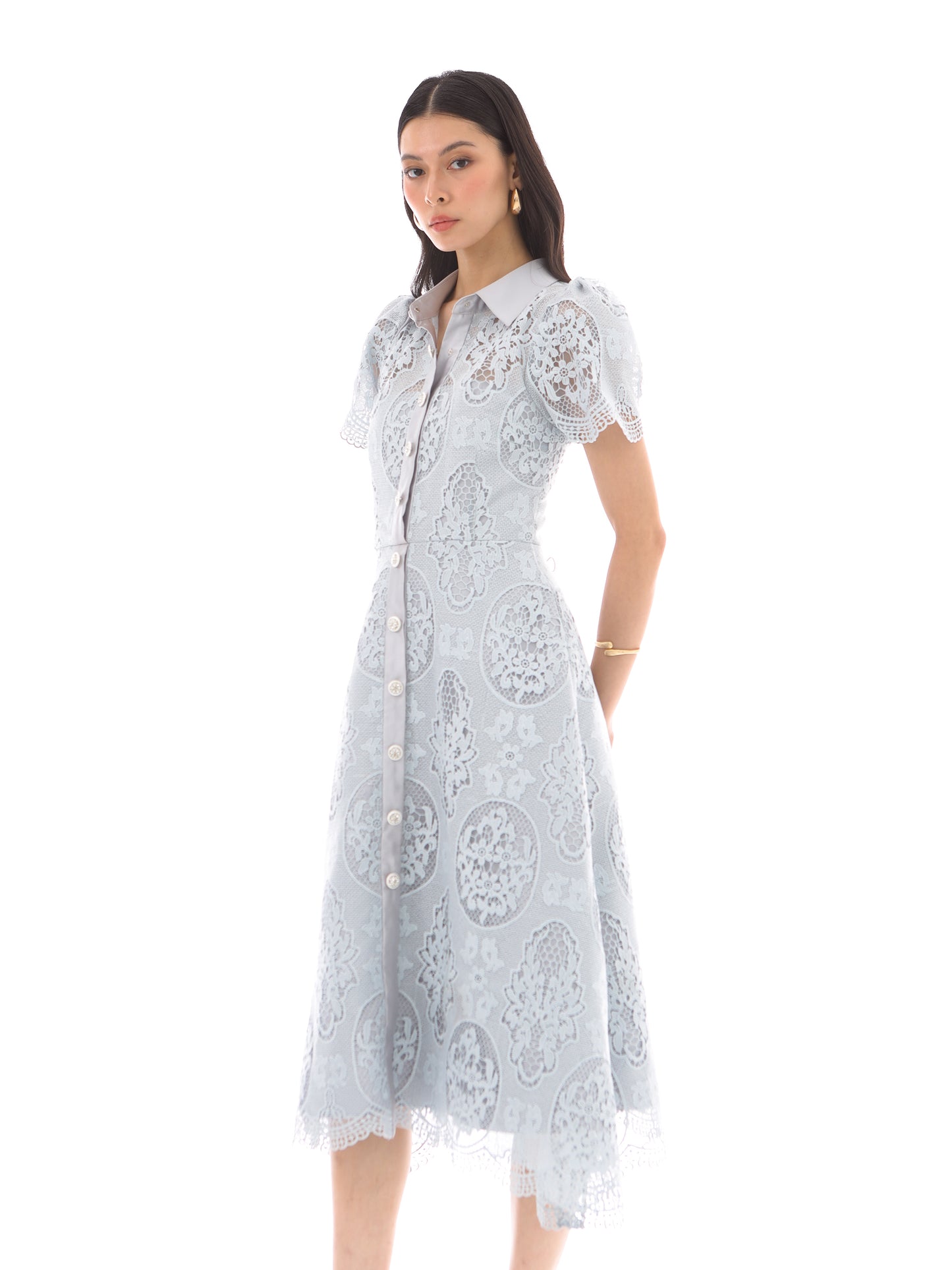 Noa Dress in Ash Blue