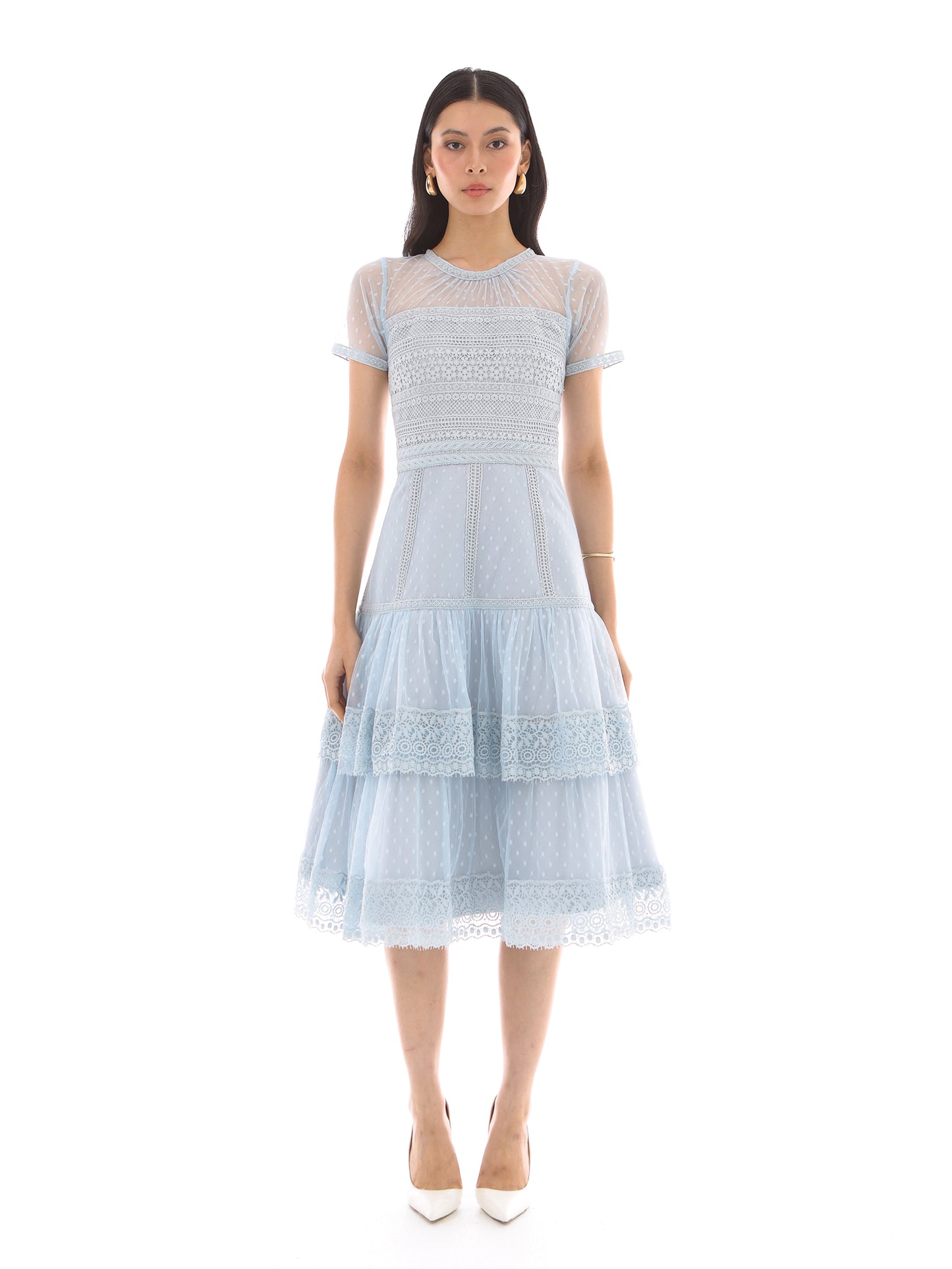 Carol Dress in Ash Blue