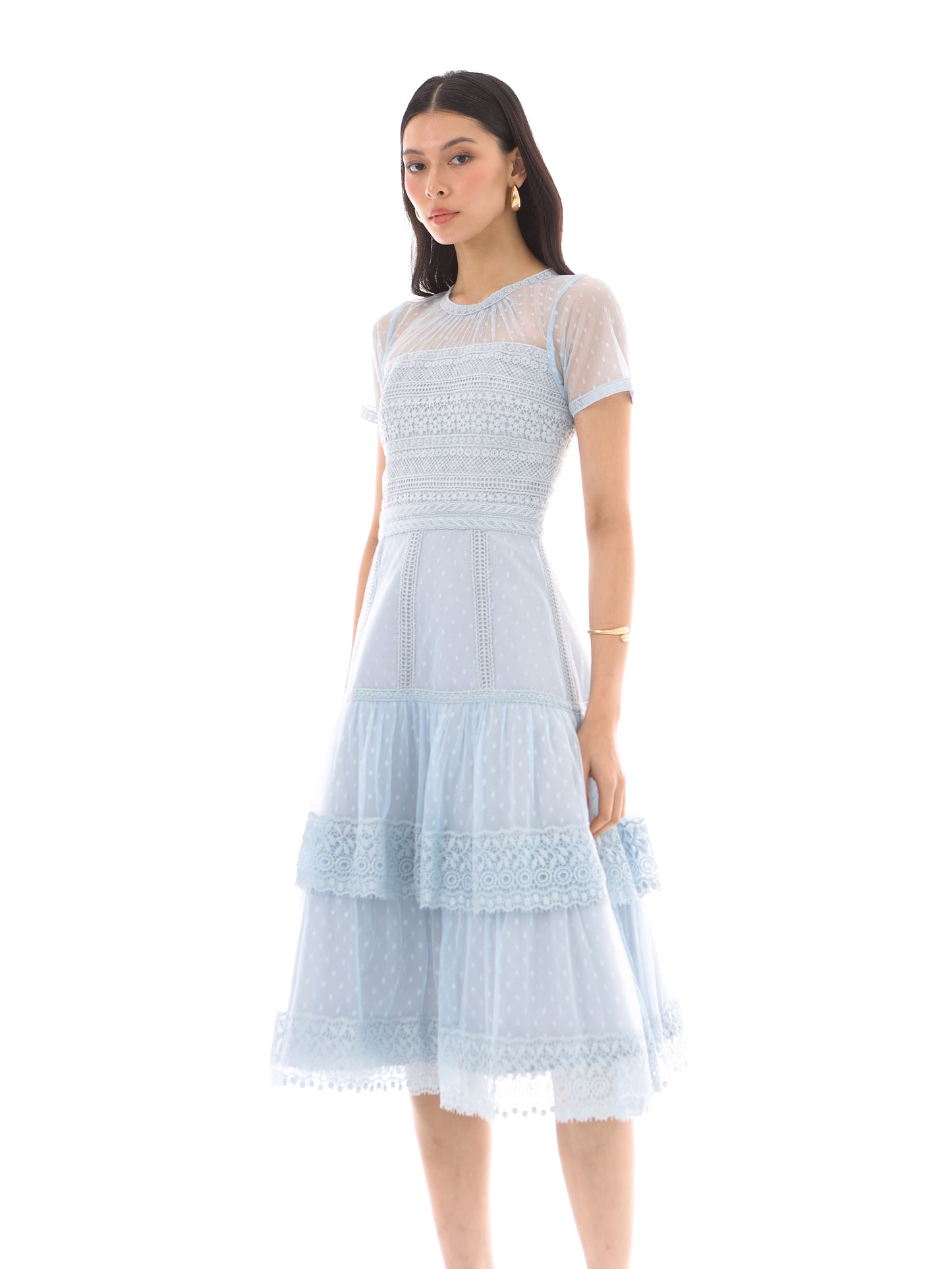 Carol Dress in Ash Blue