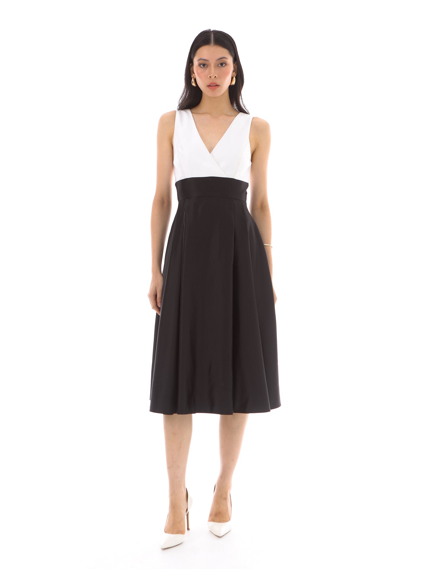 Alessia Dress in Black/White