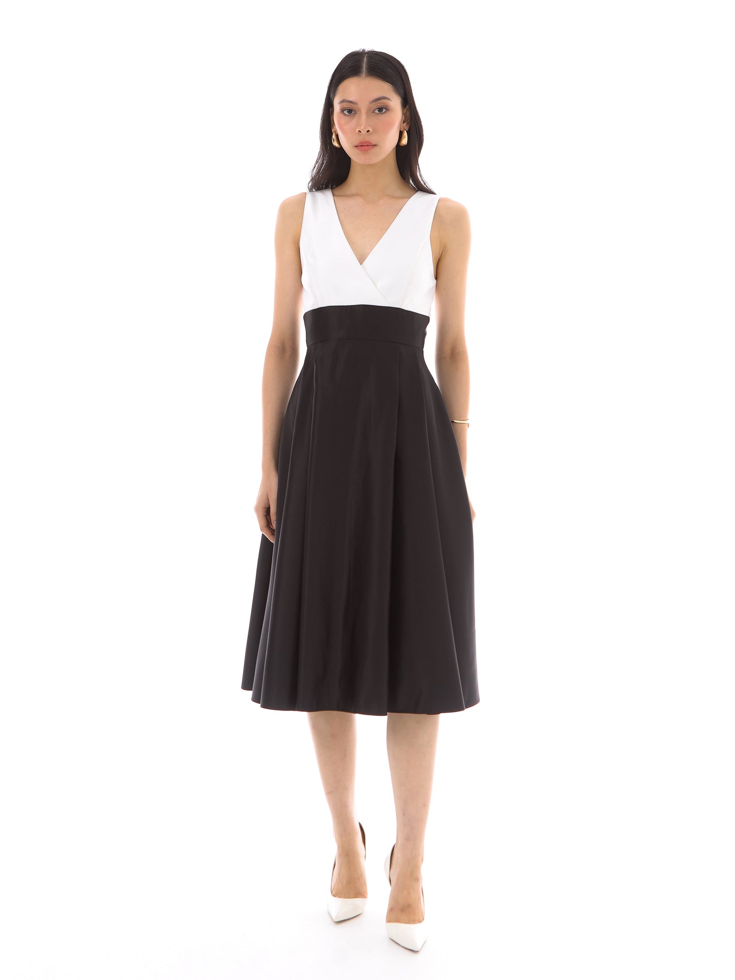 Alessia Dress in Black/White