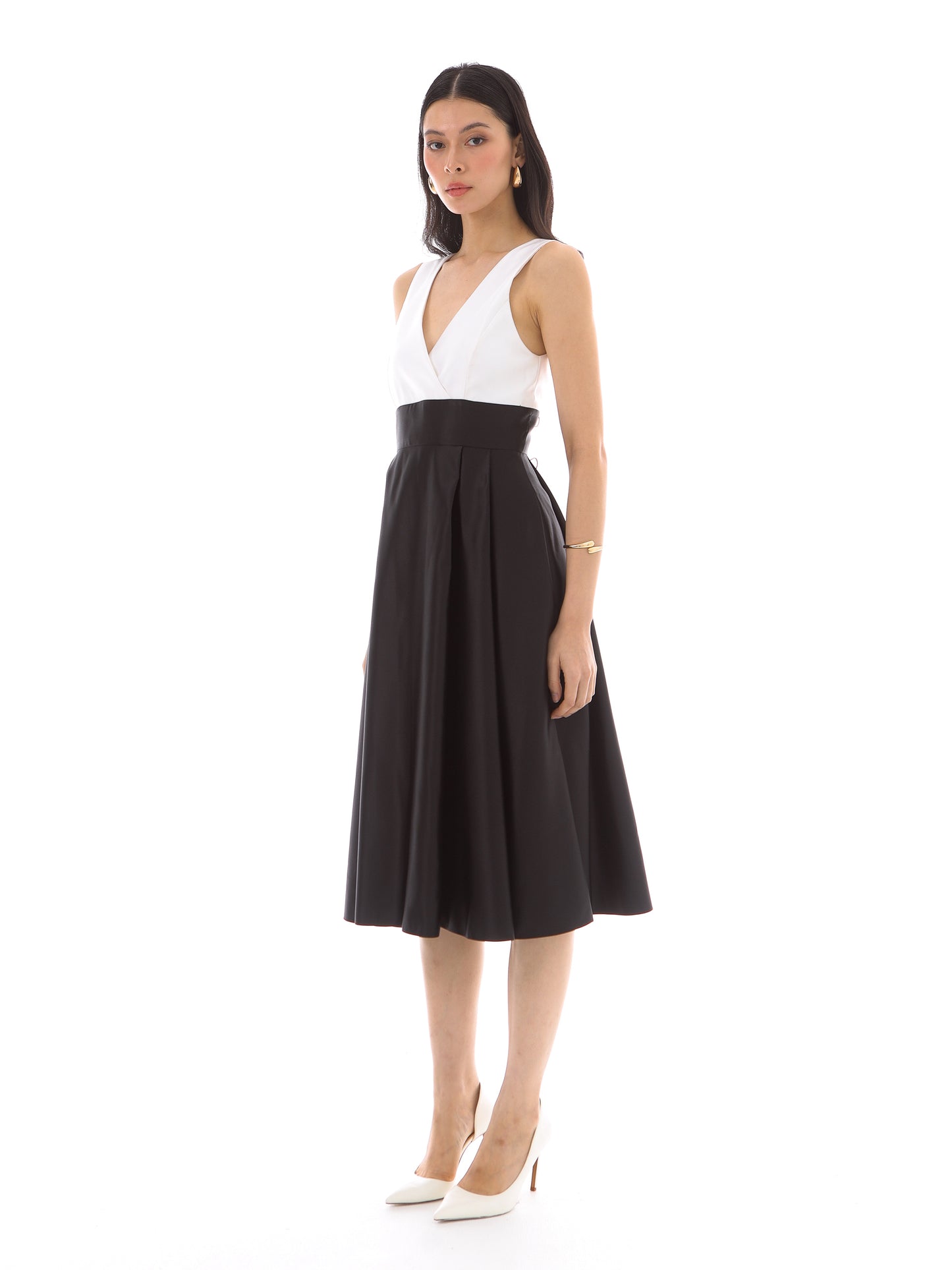 Alessia Dress in Black/White