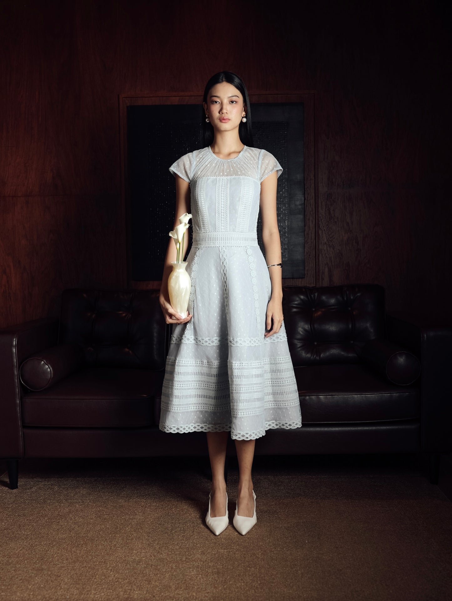 Nero Dress in Ash Blue