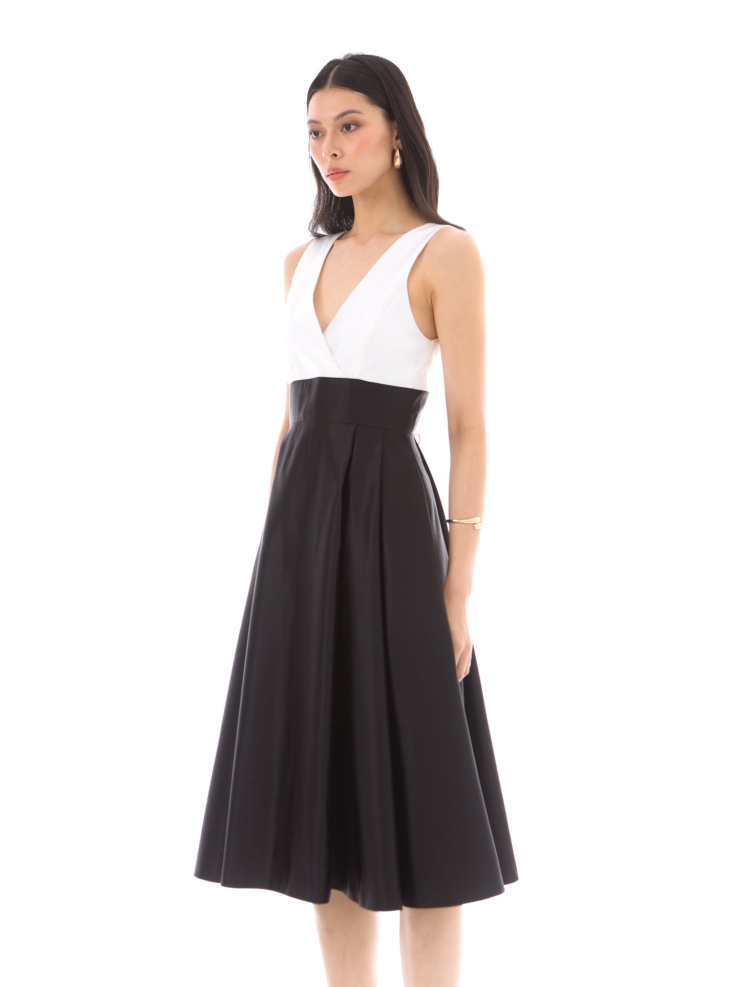 Alessia Dress in Black/White