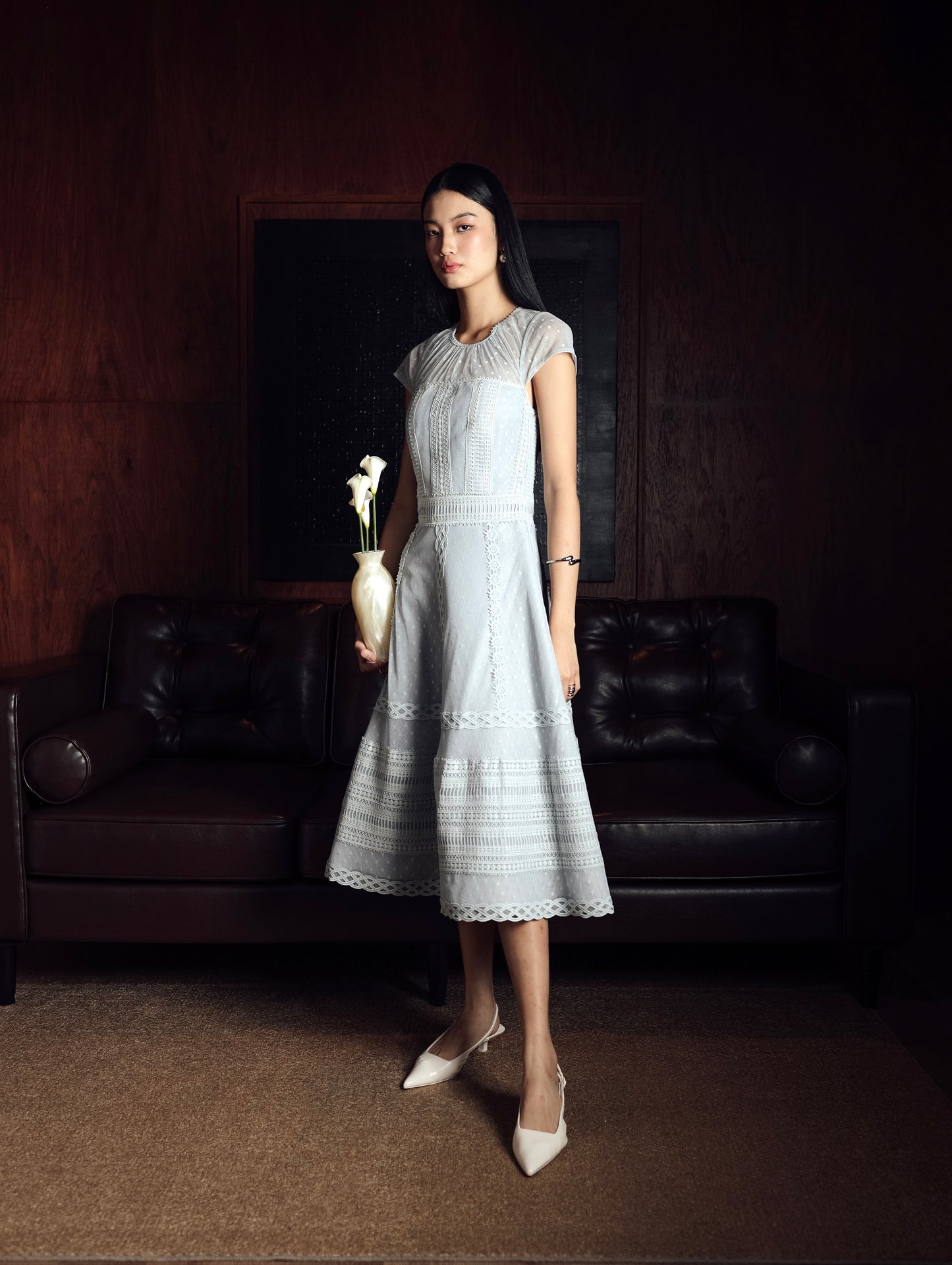 Nero Dress in Ash Blue