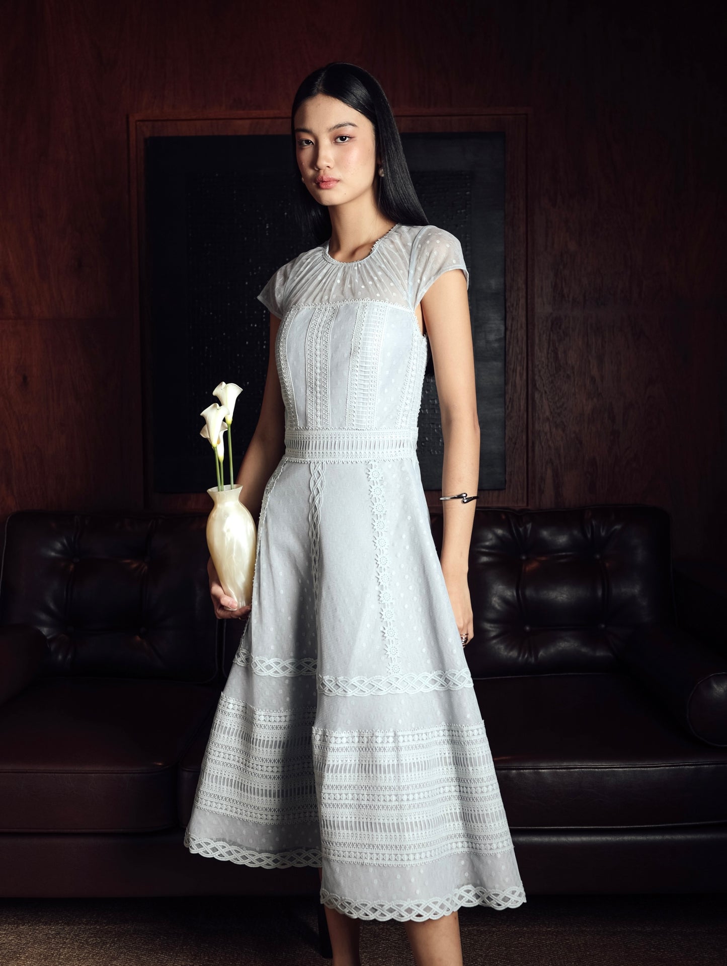 Nero Dress in Ash Blue