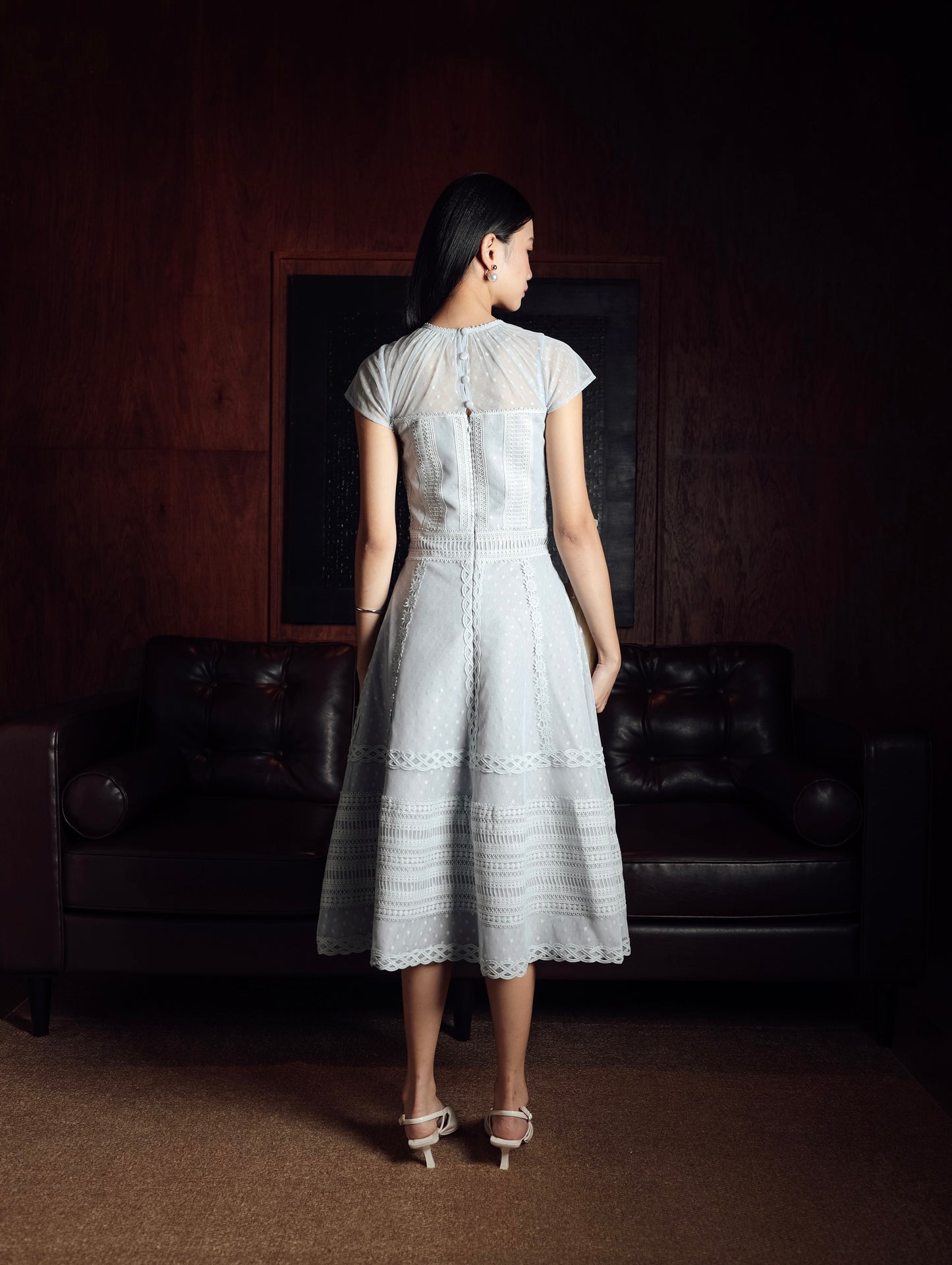 Nero Dress in Ash Blue