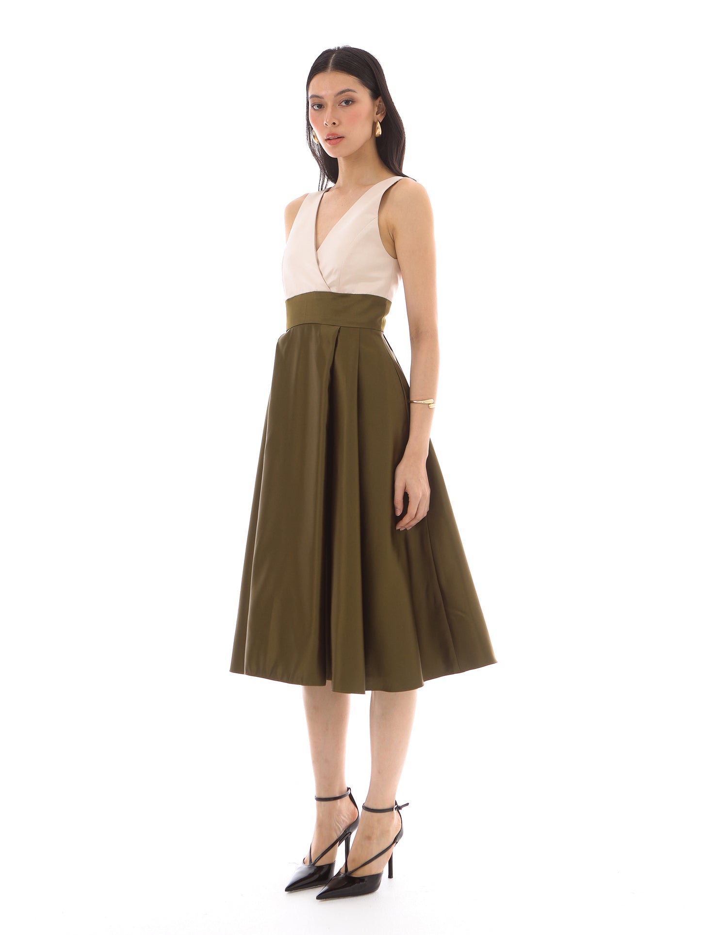 Alessia Dress in Deep Brown