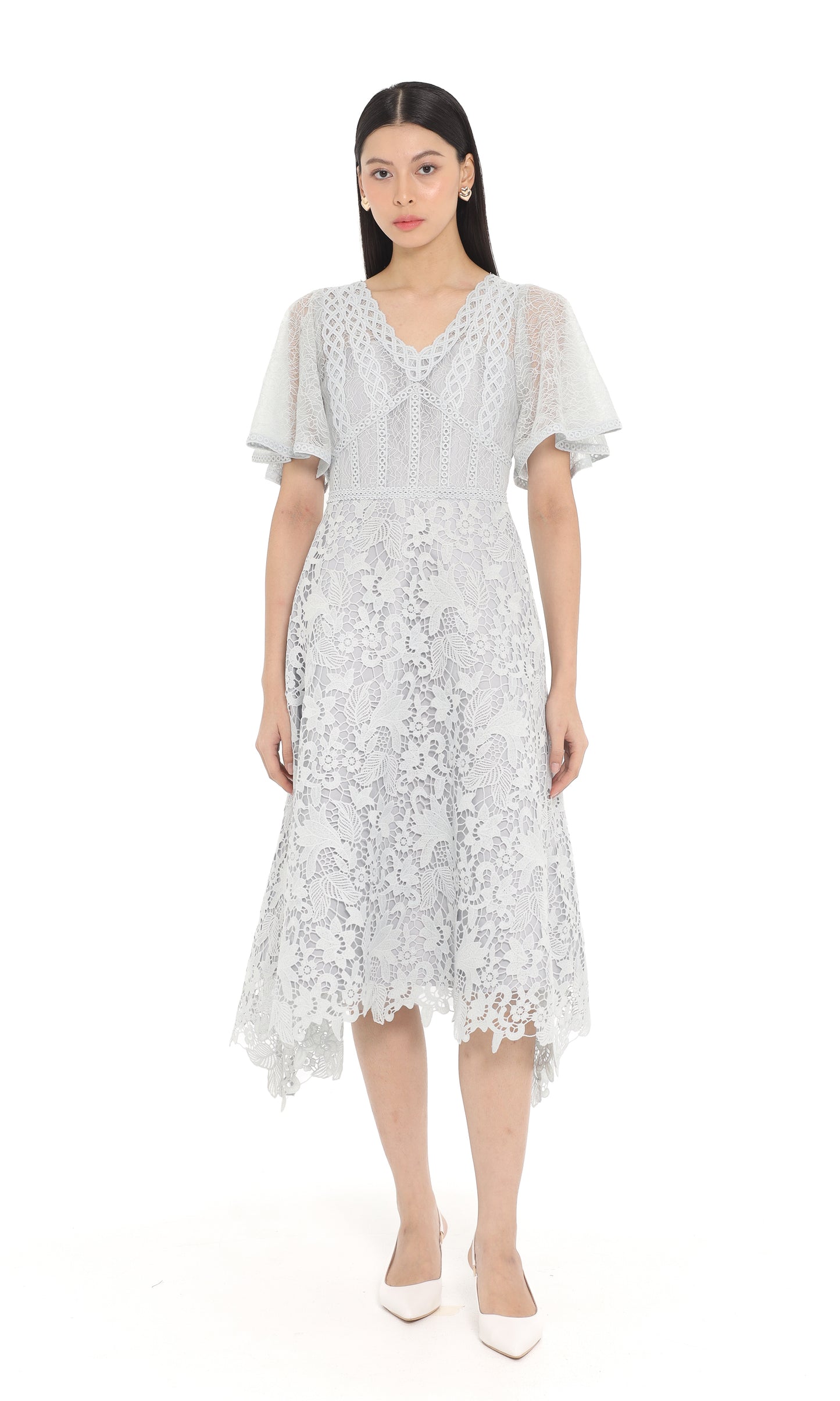 Carmelyn Dress in Ash Blue