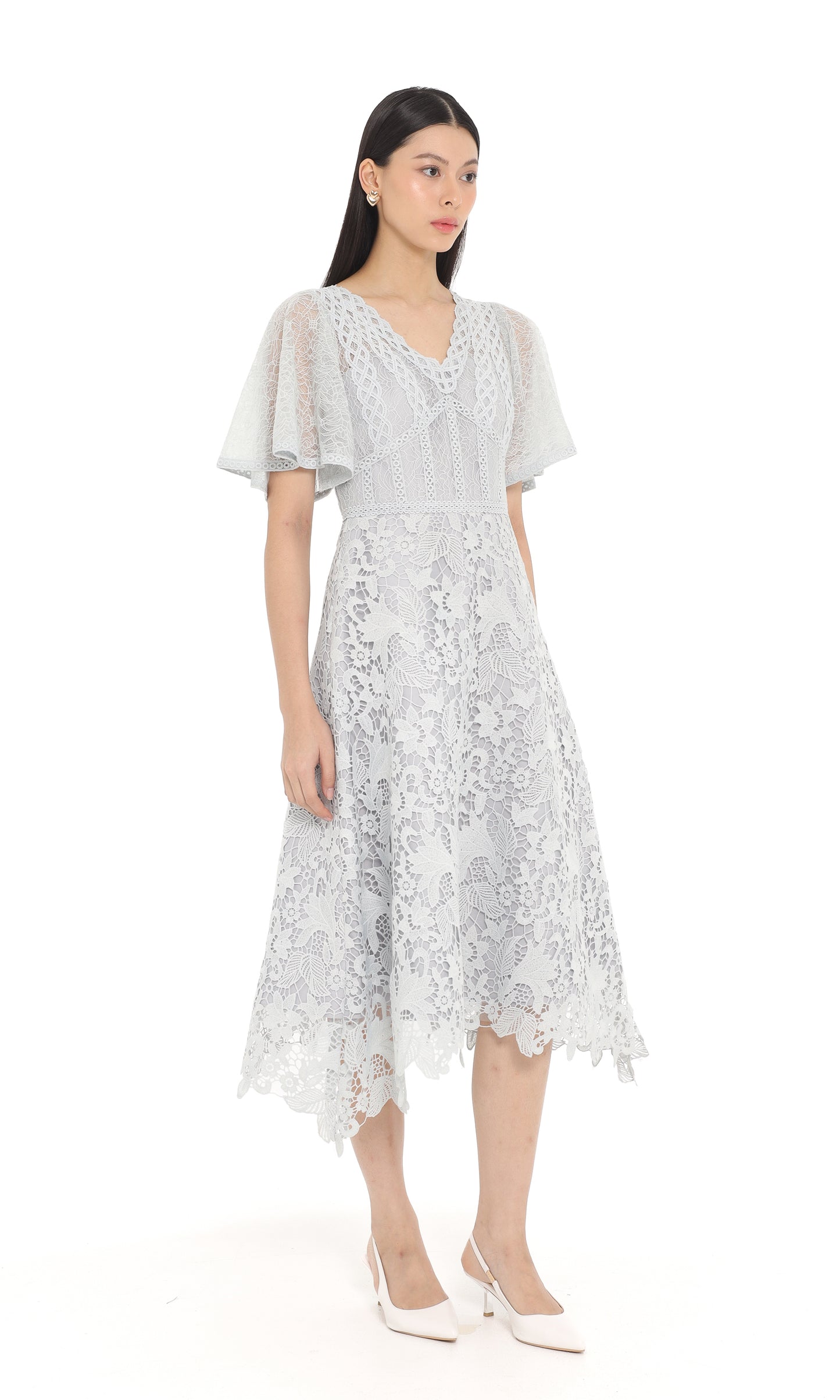 Carmelyn Dress in Ash Blue