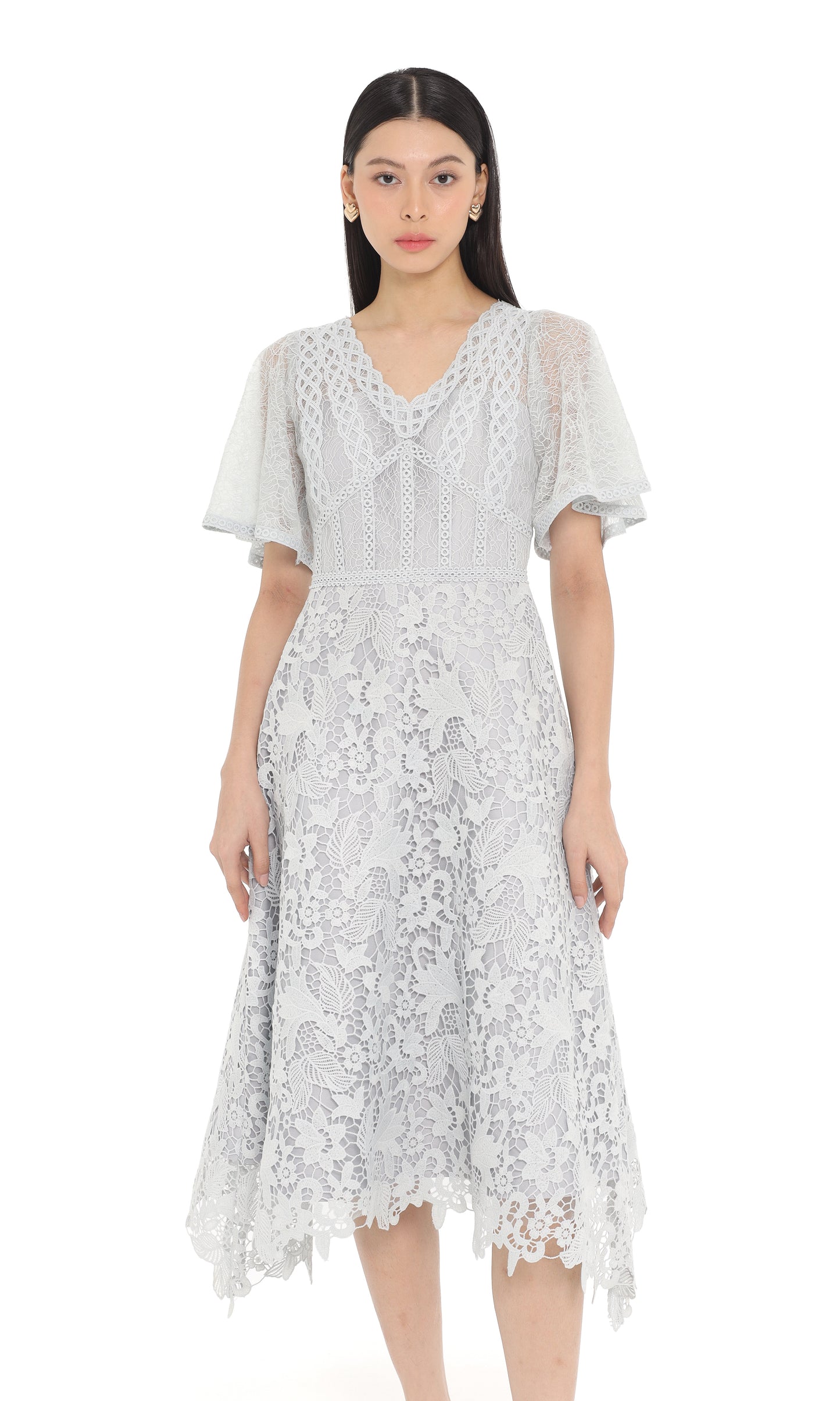 Carmelyn Dress in Ash Blue